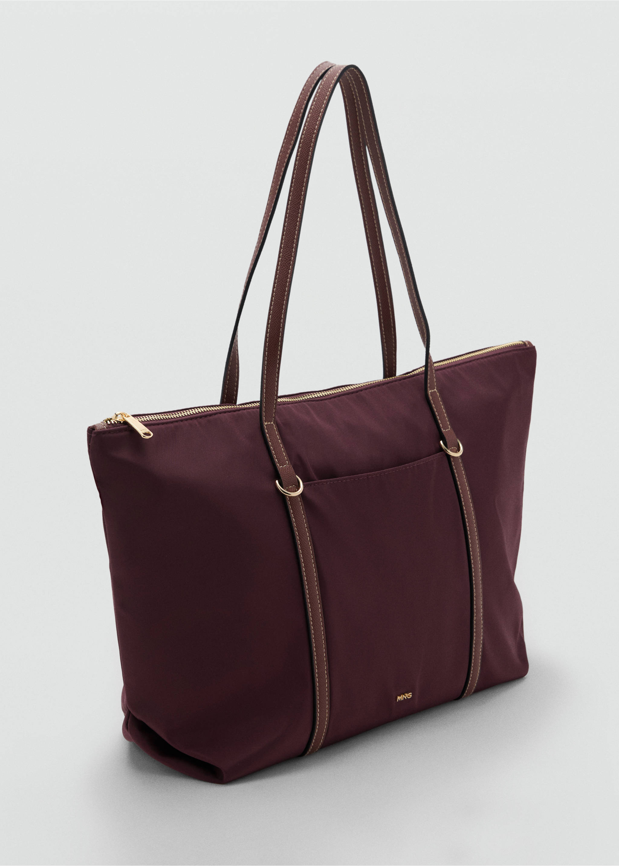 Sac cabas anse double - Plan moyen, Bordeaux. Ref: 17053797-00.
