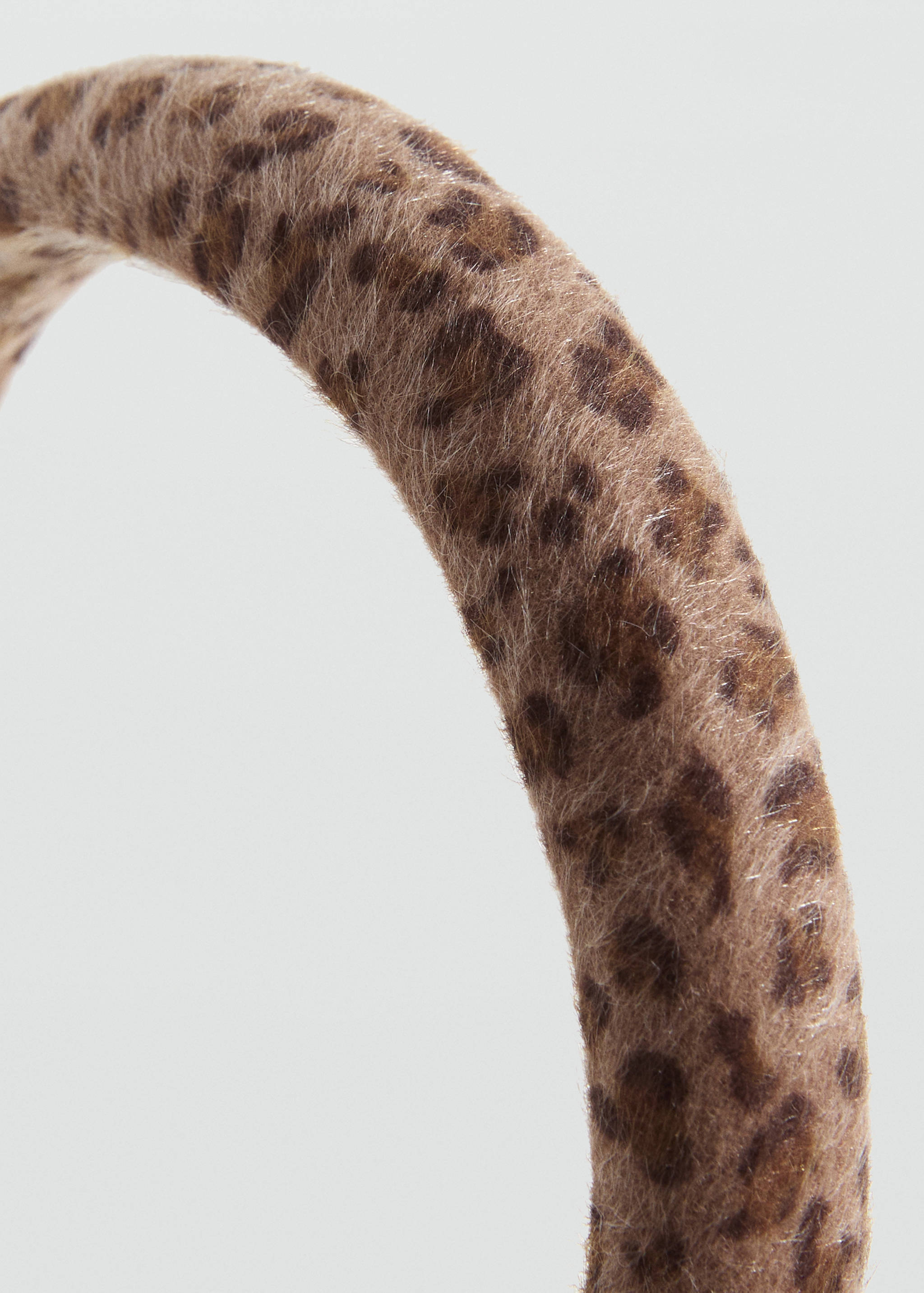 Animal-print textured hairband - Medium plane