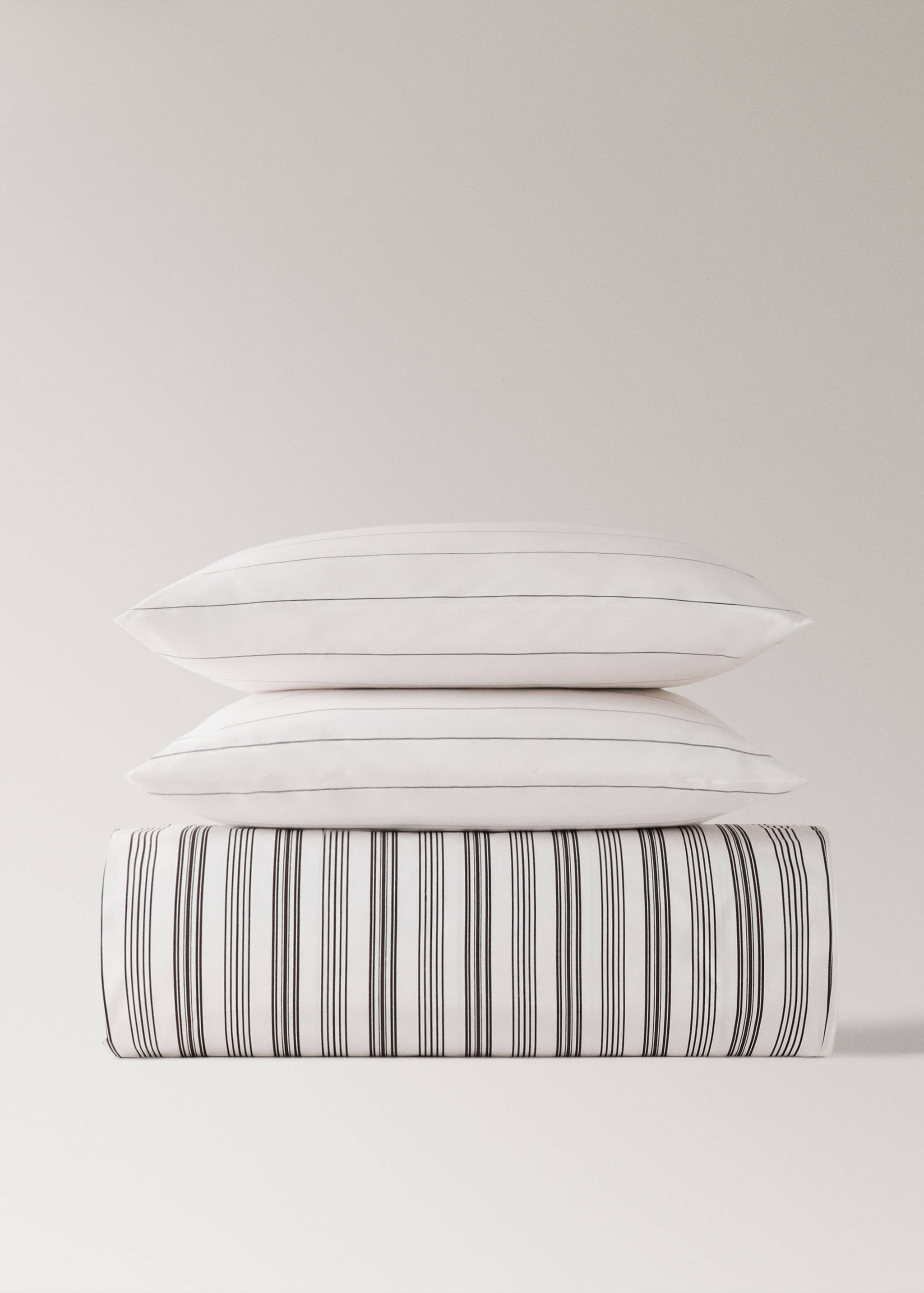 Reversible striped cotton duvet cover for 180/200 cm bed - Article without model