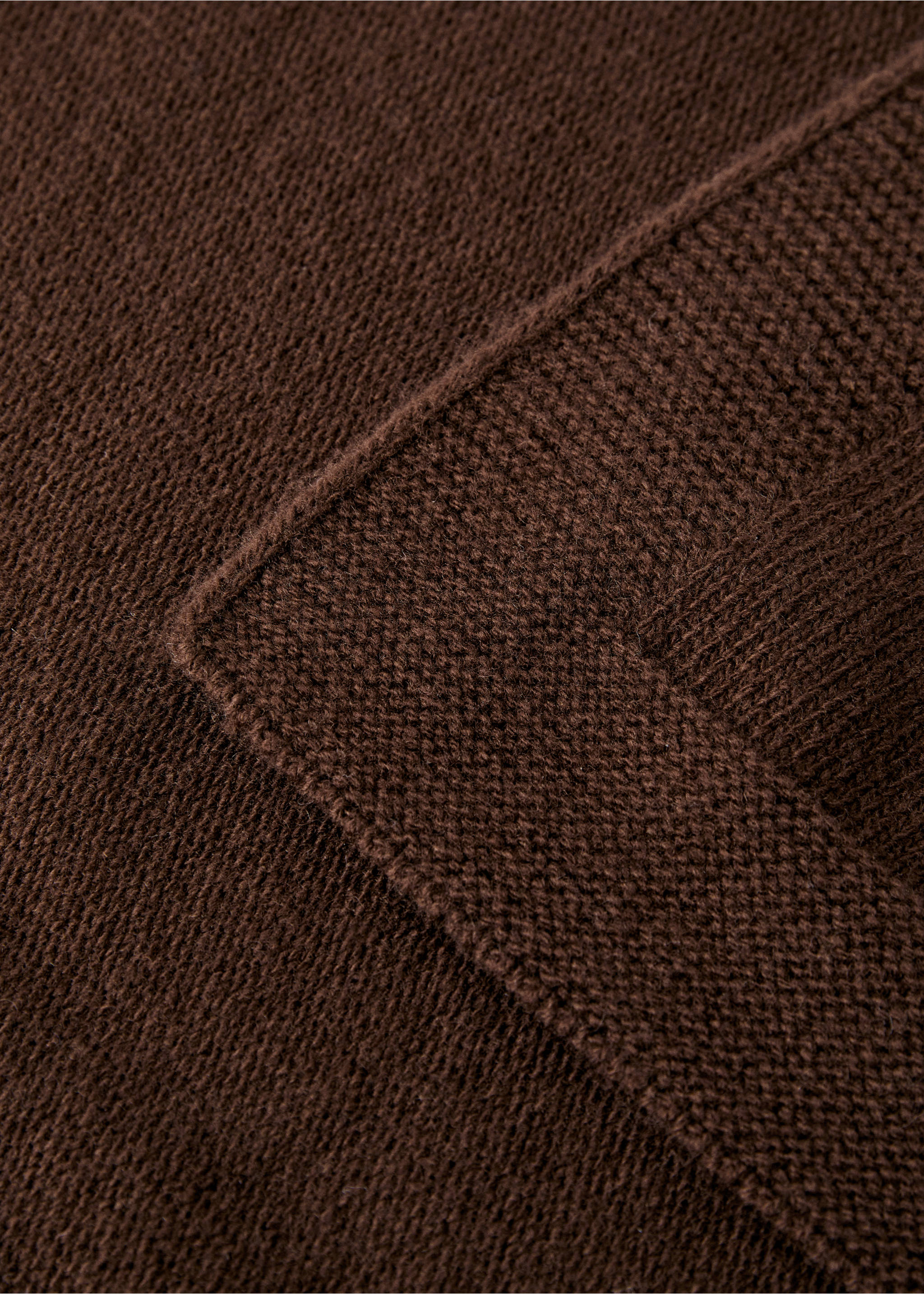 Wool openwork striped children’s blanket - Details of the article 1, Brown. Ref: 17053821-00.