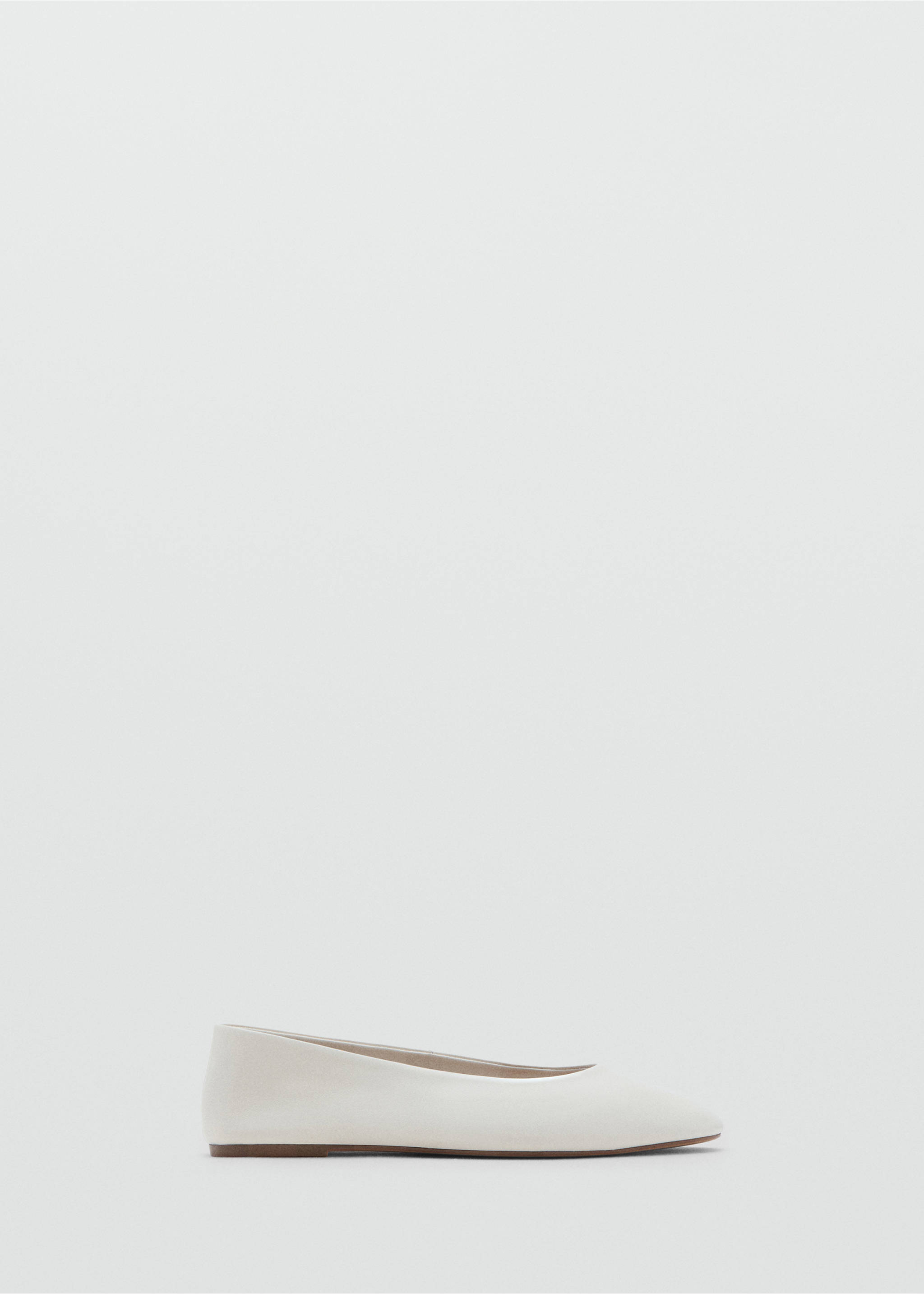 Leather ballet flats - Article without model, Ecru. Ref: 17053828-00.