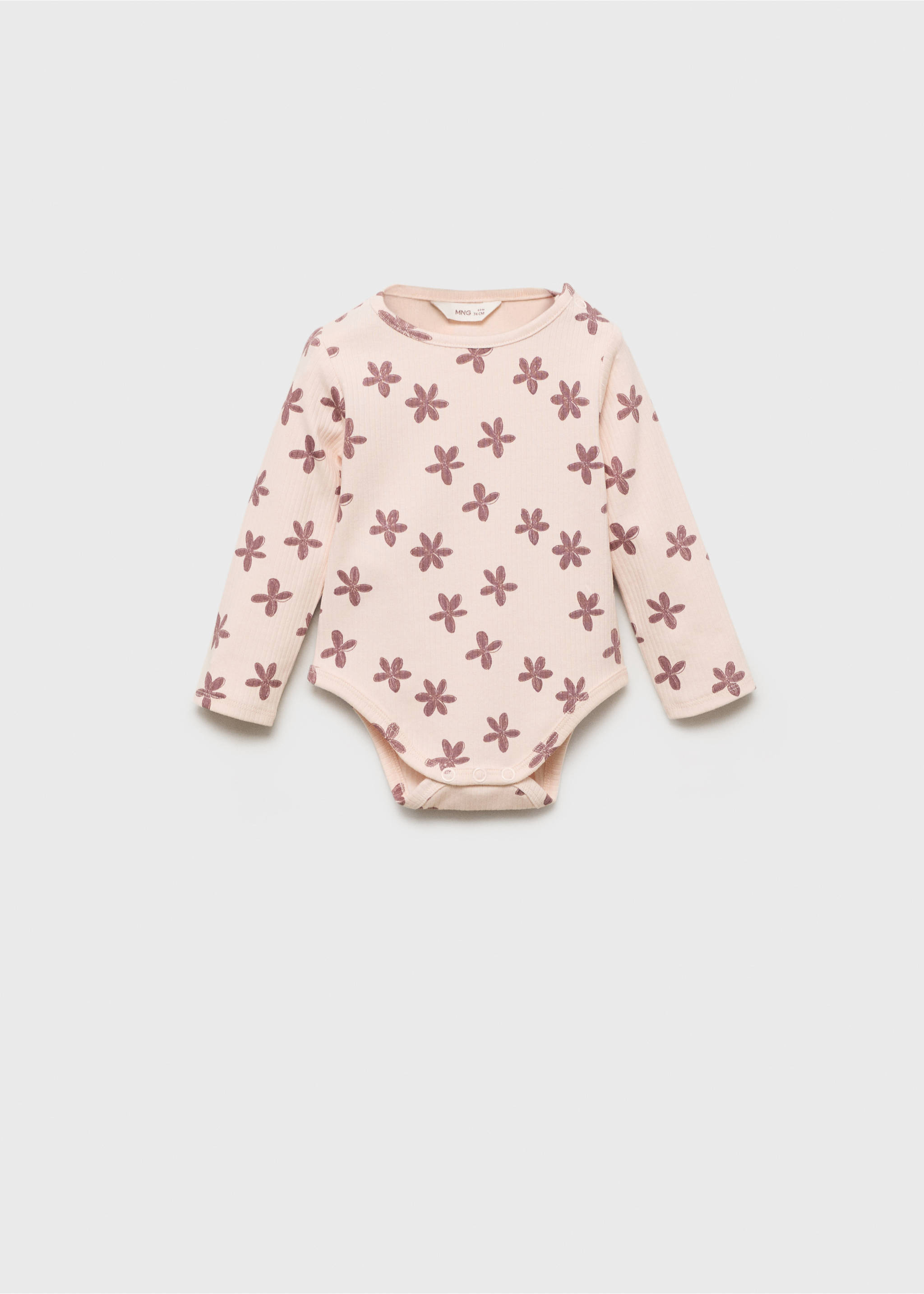 Ribbed floral body - Article without model, Pale Pink. Ref: 17054071-00.