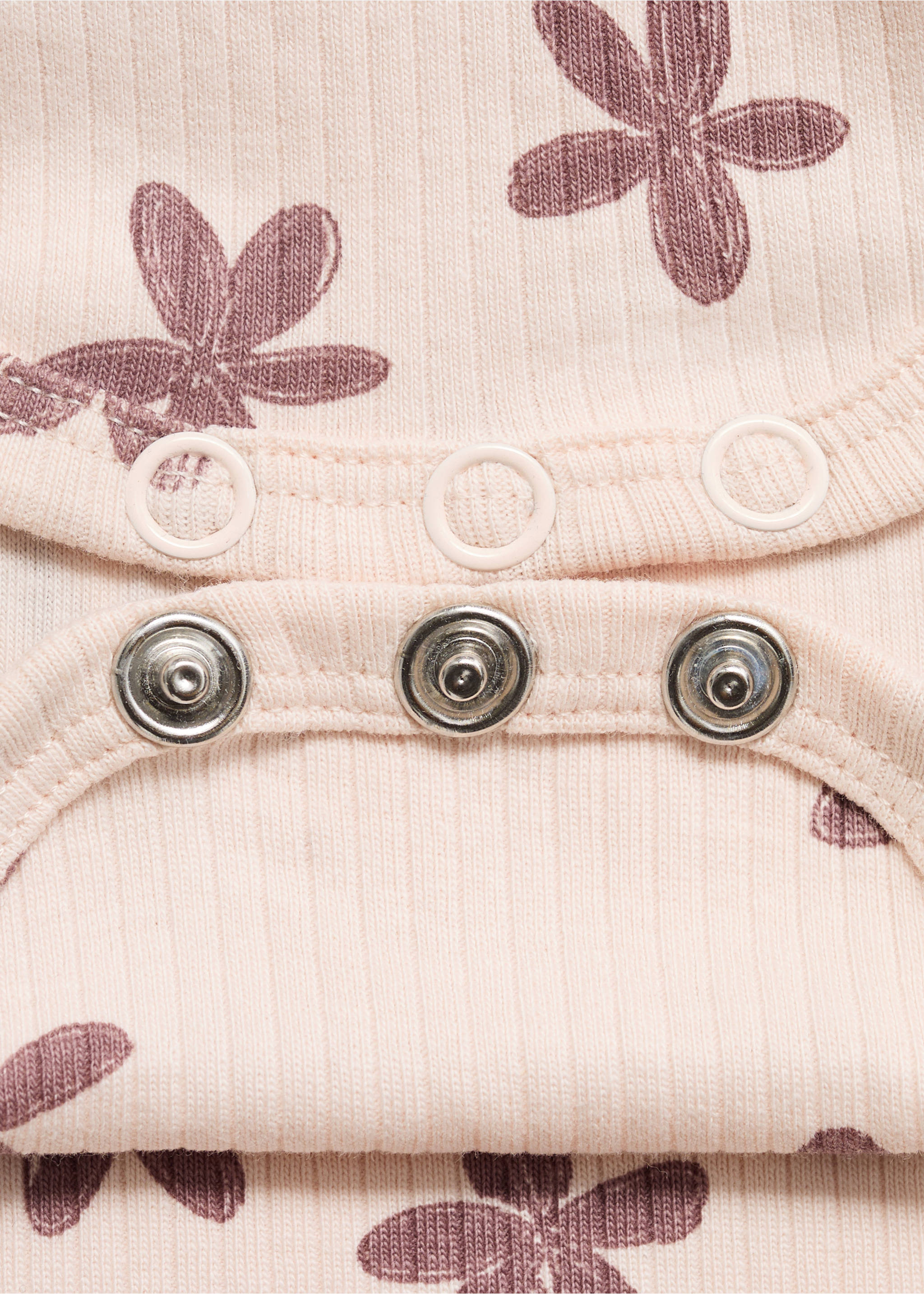 Ribbed floral body - Details of the article 0, Pale Pink. Ref: 17054071-00.