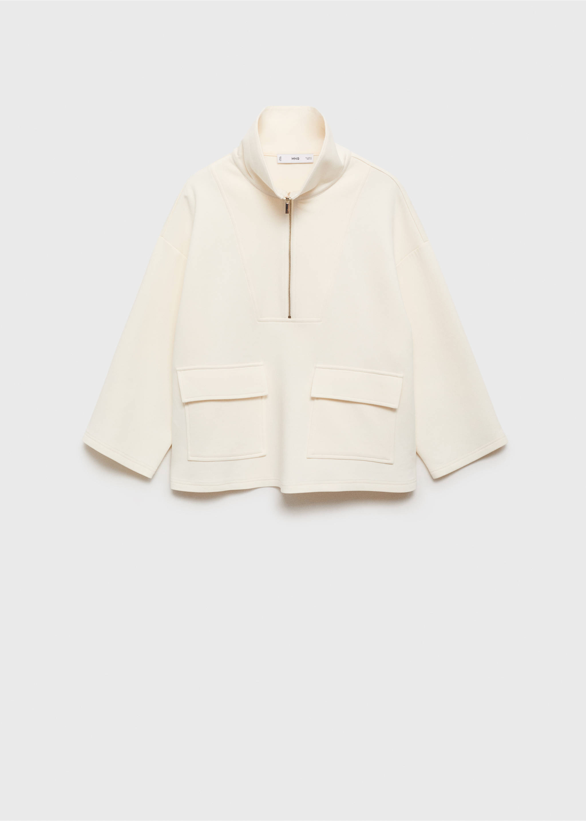 Veste poches manches trois quarts - Article sans modèle, Écru. Ref: 17054075-00.