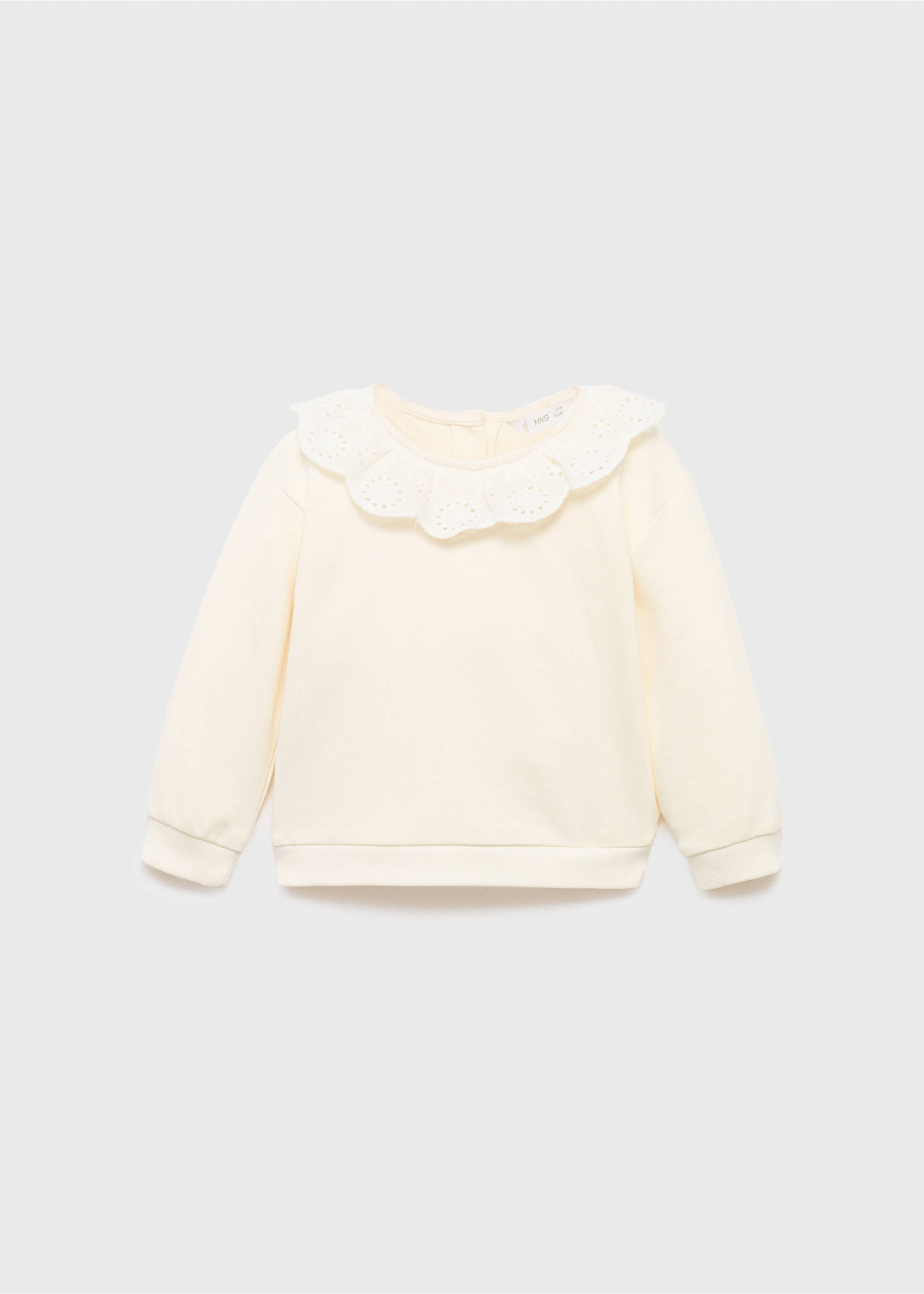 Mikina s límcem stylu babydoll - Zboží bez modelu, Šedobílá. Ref: 17054076-00.