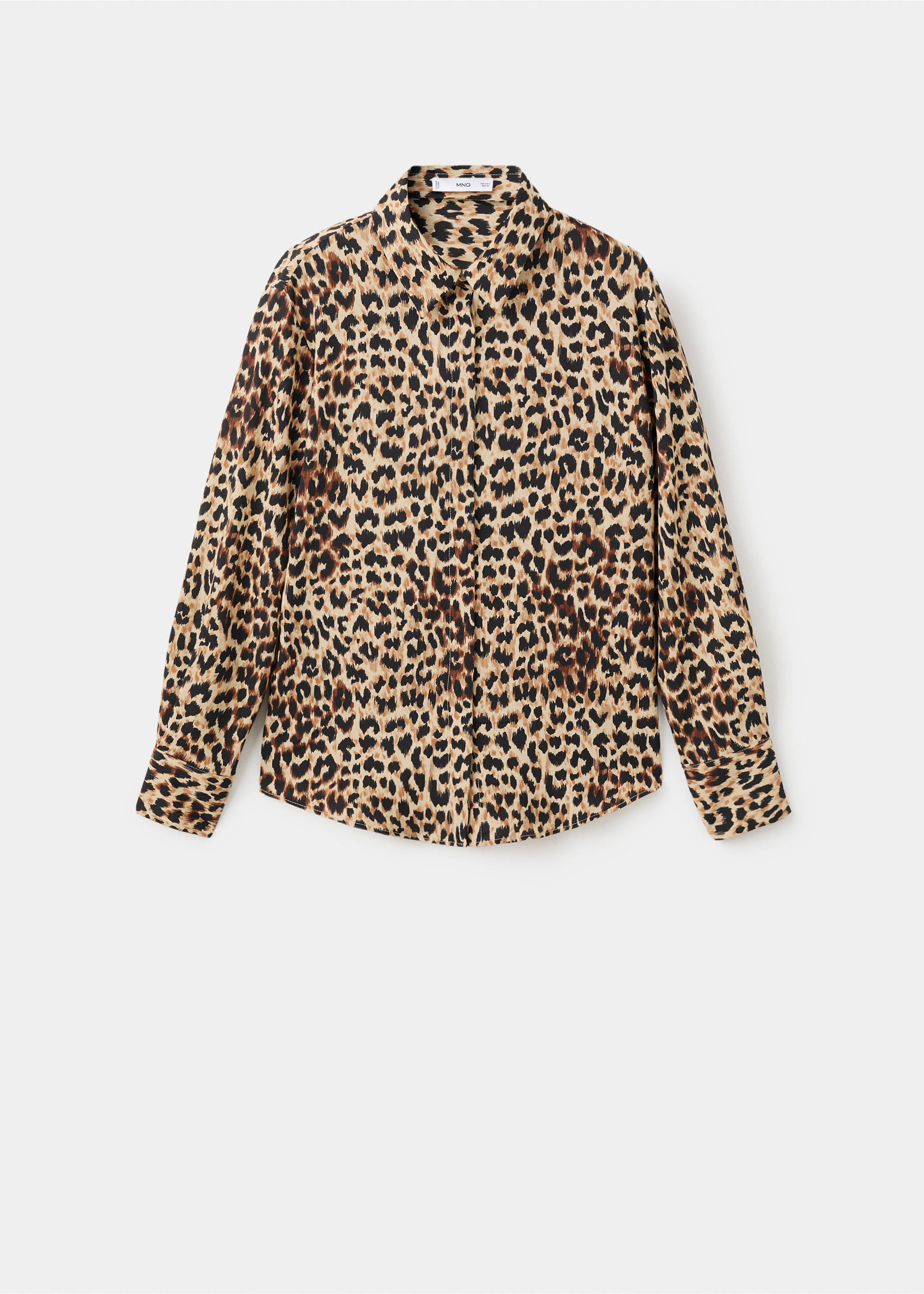Fluid long-sleeved blouse - Article without model, Brown. Ref: 17054079-00.