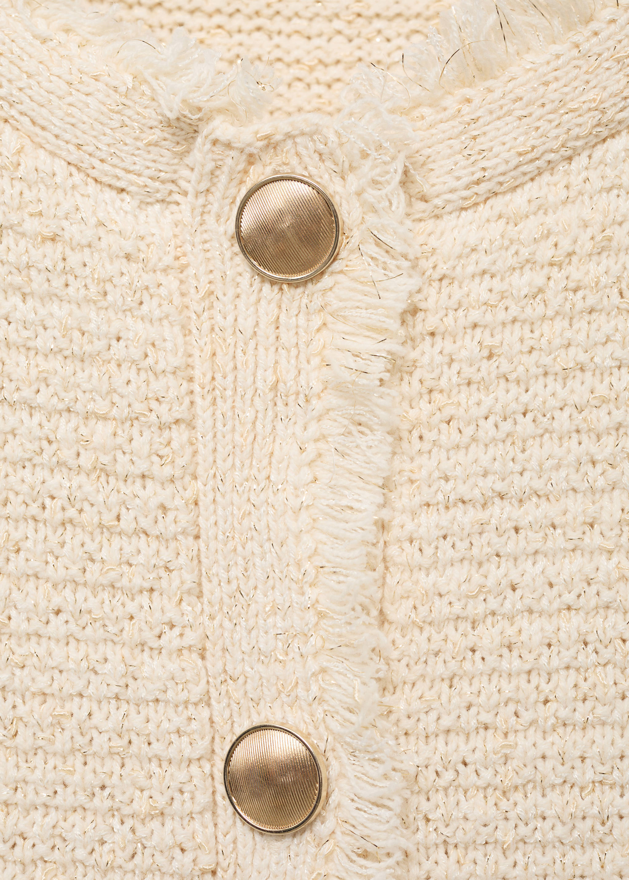 Knitted cardigan with frayed ends - Details of the article 8