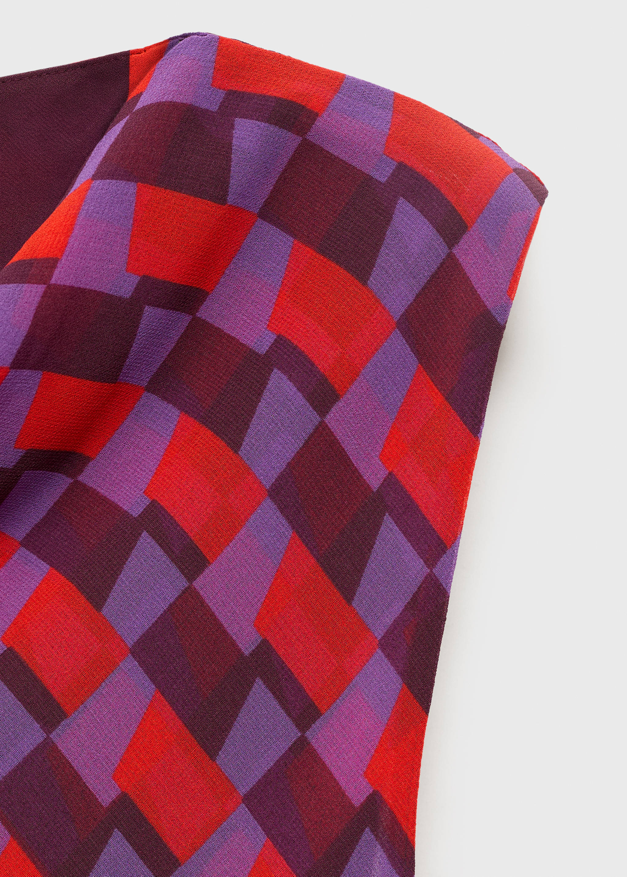 Printed blouse with draped collar - Details of the article 8