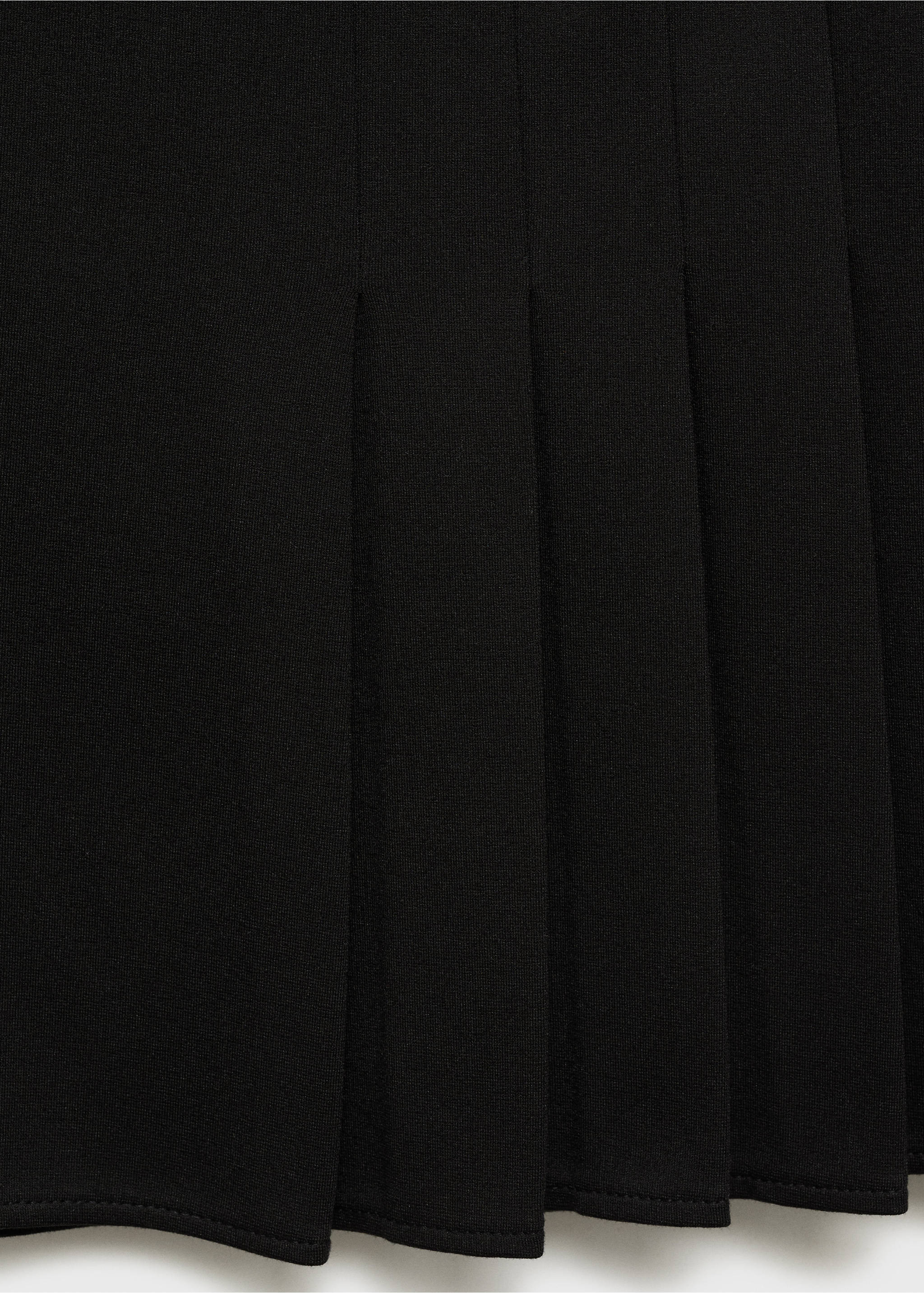 Pleated mini-skirt - Details of the article 8, Black. Ref: 17054086-00.
