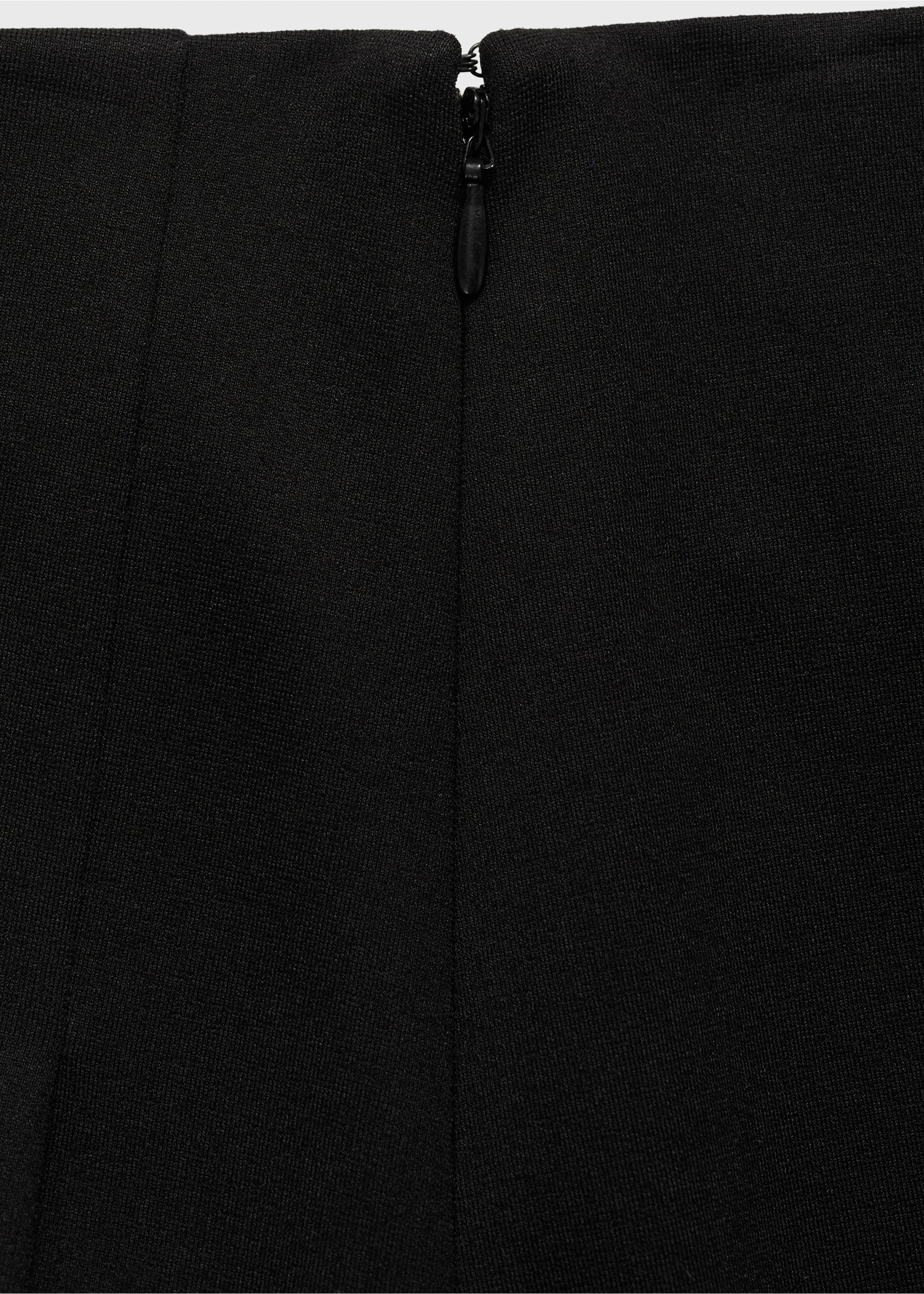 Pleated mini-skirt - Details of the article 0, Black. Ref: 17054086-00.