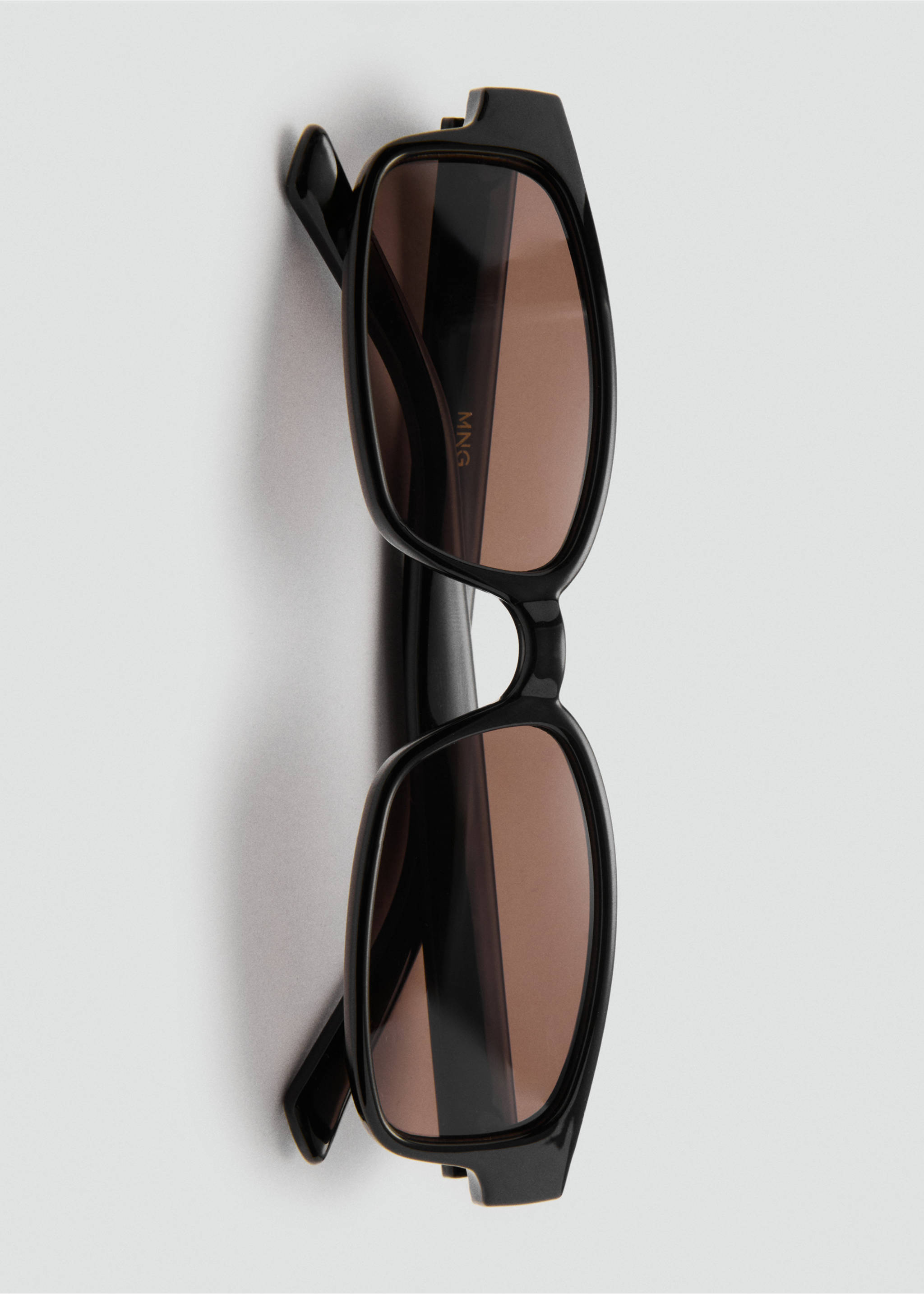 Rectangular-frame sunglasses - Details of the article 2, Black. Ref: 17054087-00.