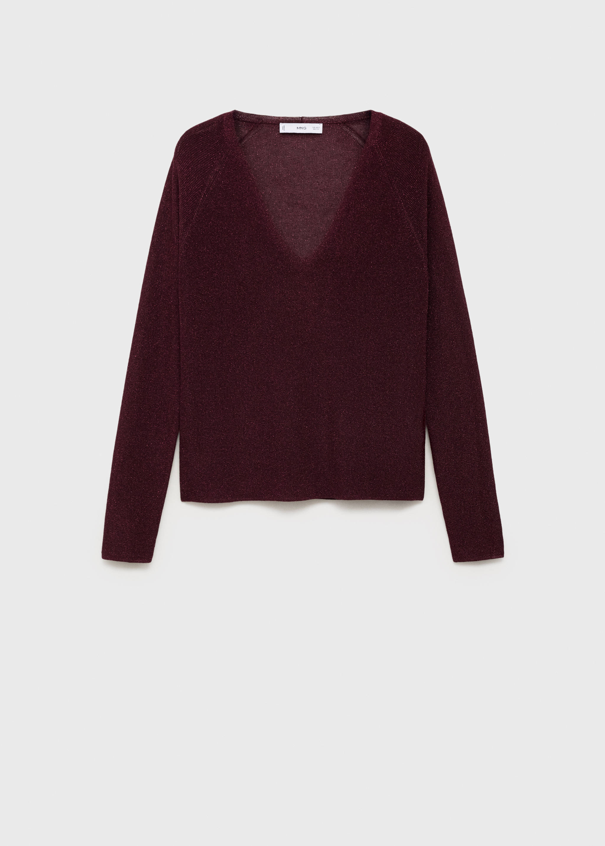 V-neck lurex sweater - Article without model