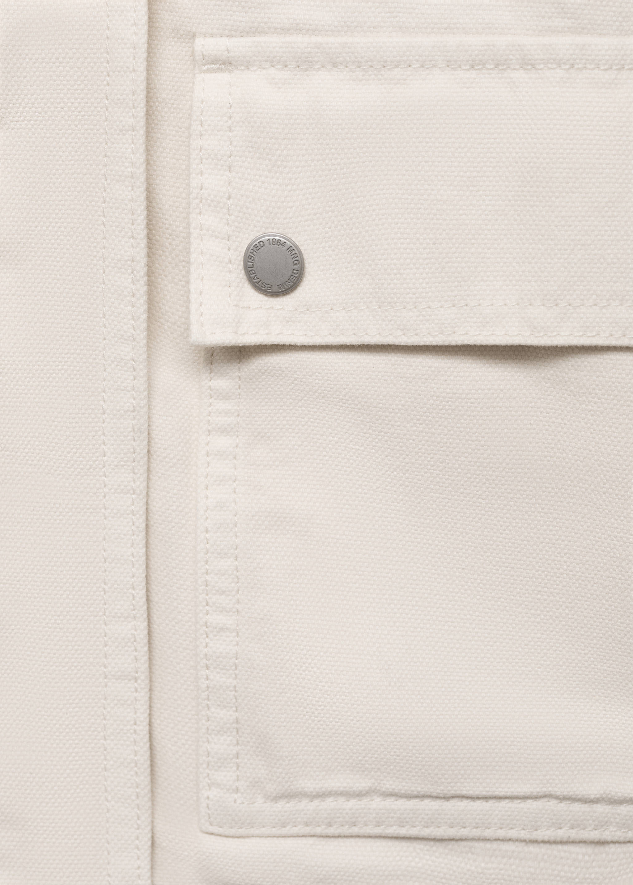 Denim parka with contrasting collar - Details of the article 0