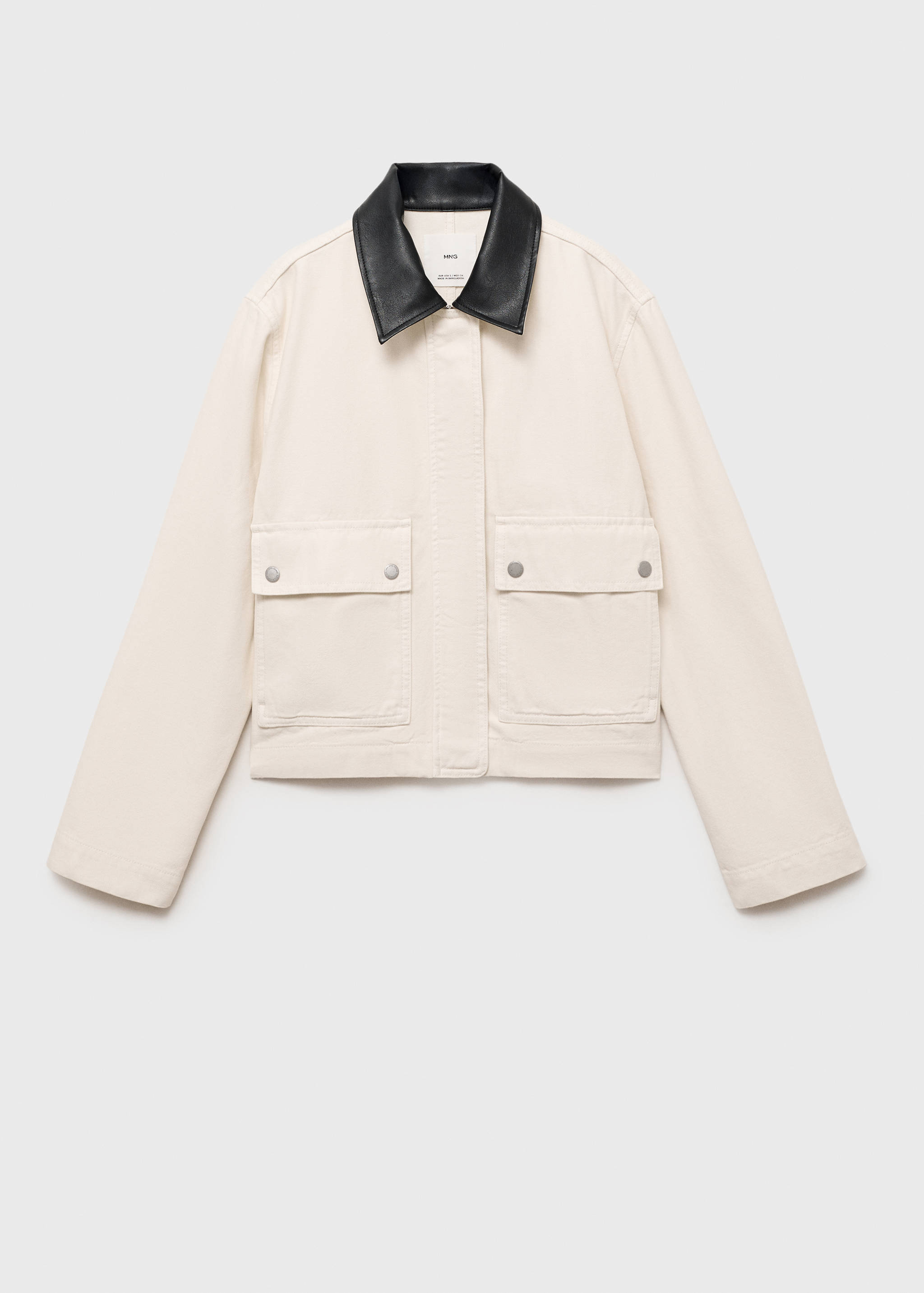 Denim parka with contrasting collar - Article without model