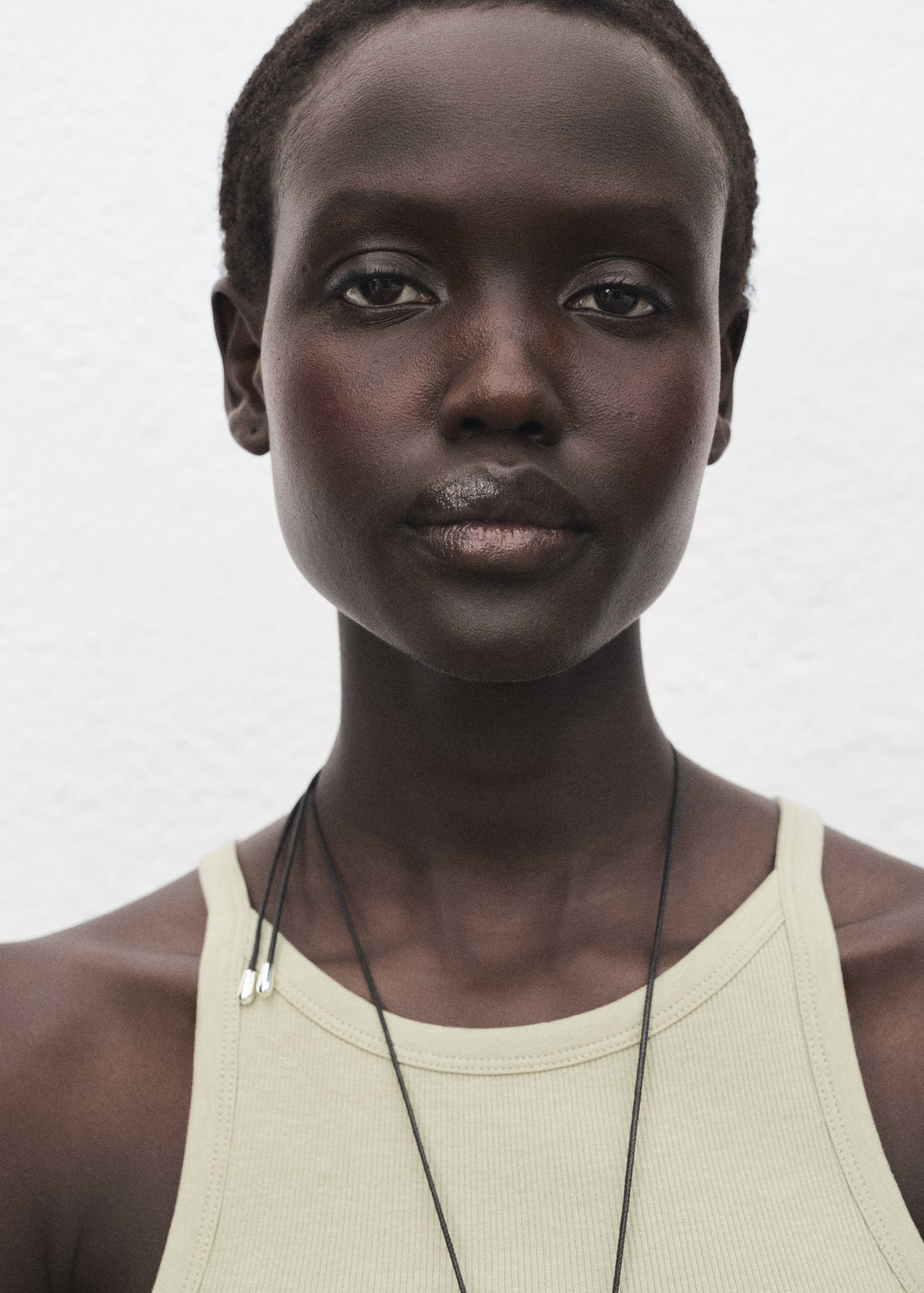 Ribbed cotton-blend top - Details of the article 1