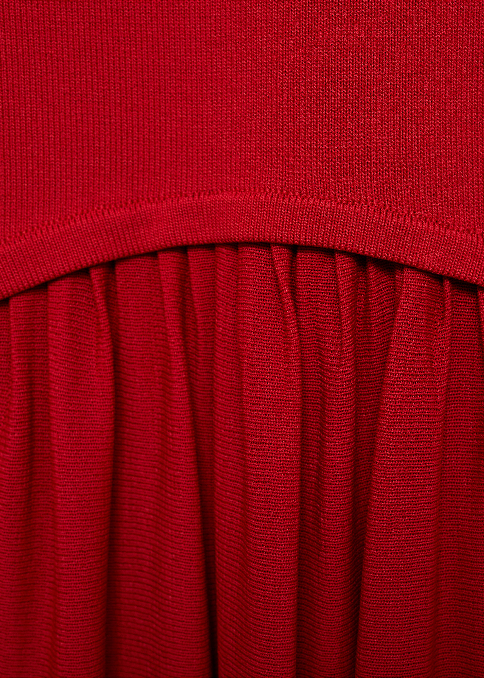 Stickad klänning halterneck - Detaljer om artikeln 0, Röd. Ref: 17054098-00.