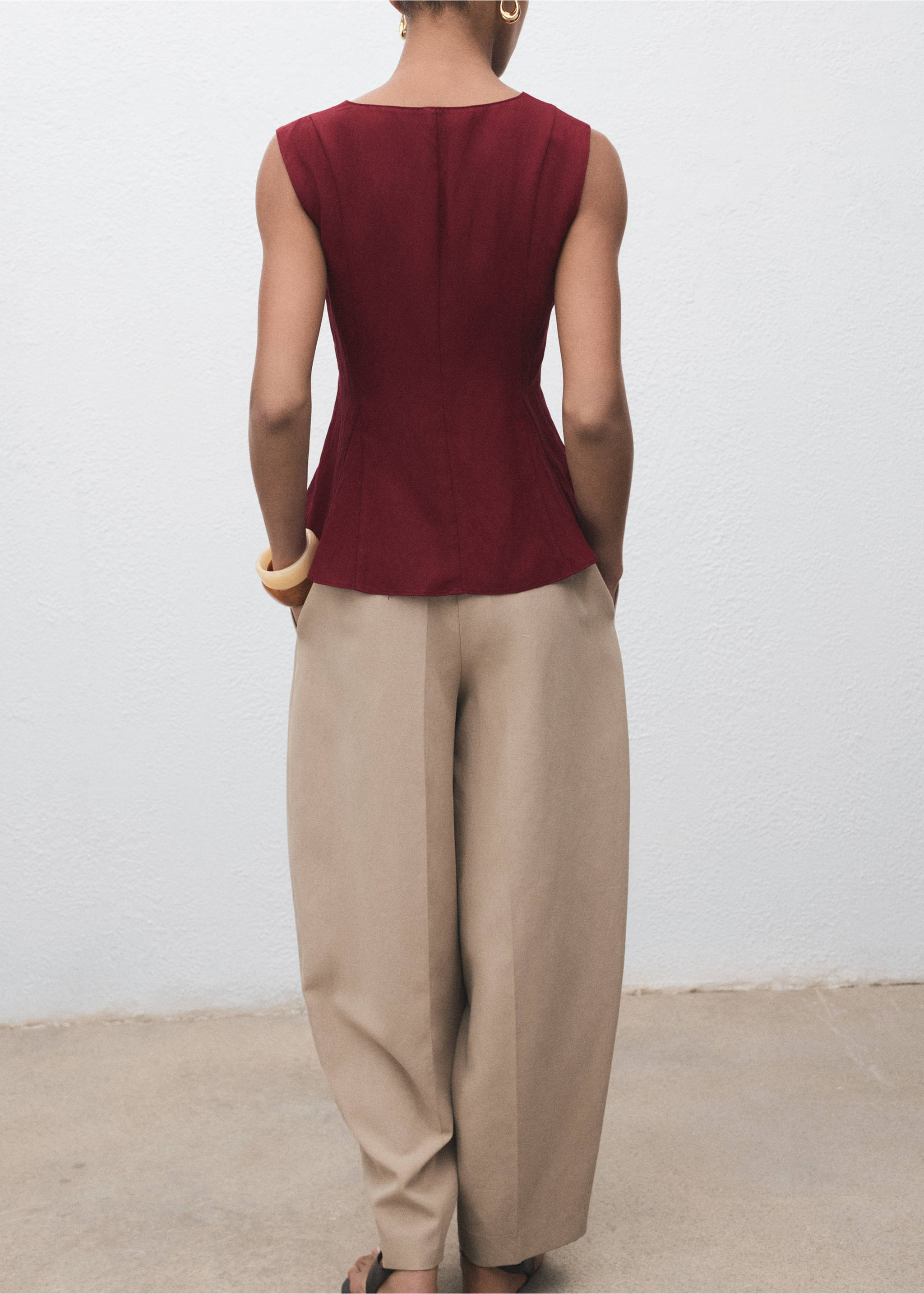 Top peplum de lionel - Verso do artigo, Bordeaux. Ref: 17054100-00.
