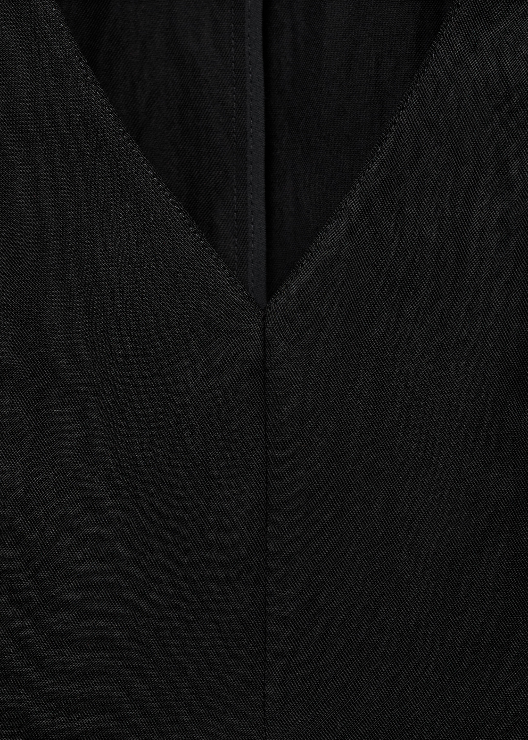 Lyocell peplum top - Details of the article 8, Black. Ref: 17054100-00.