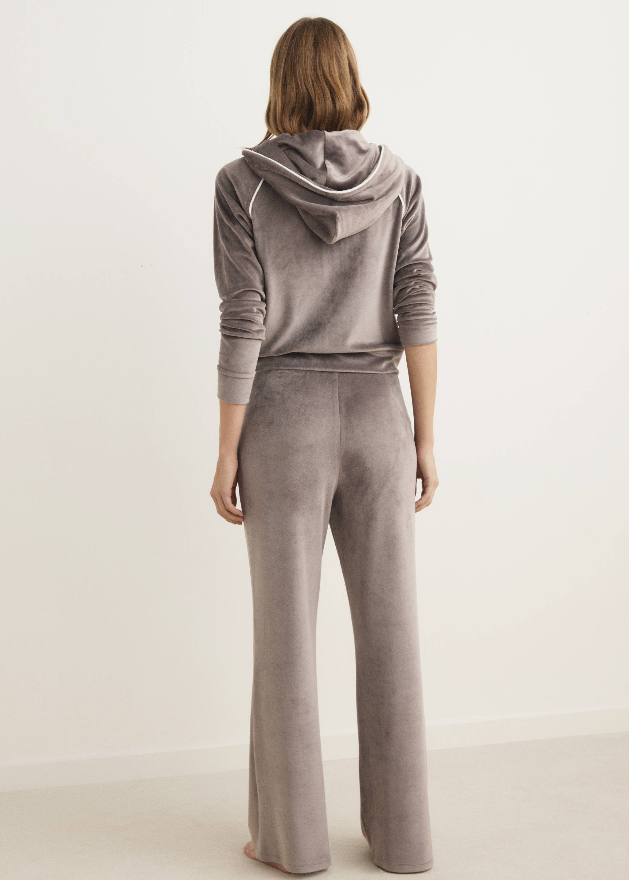 Veloursweatshirt mit weichem Griff - Rückseite des Artikels