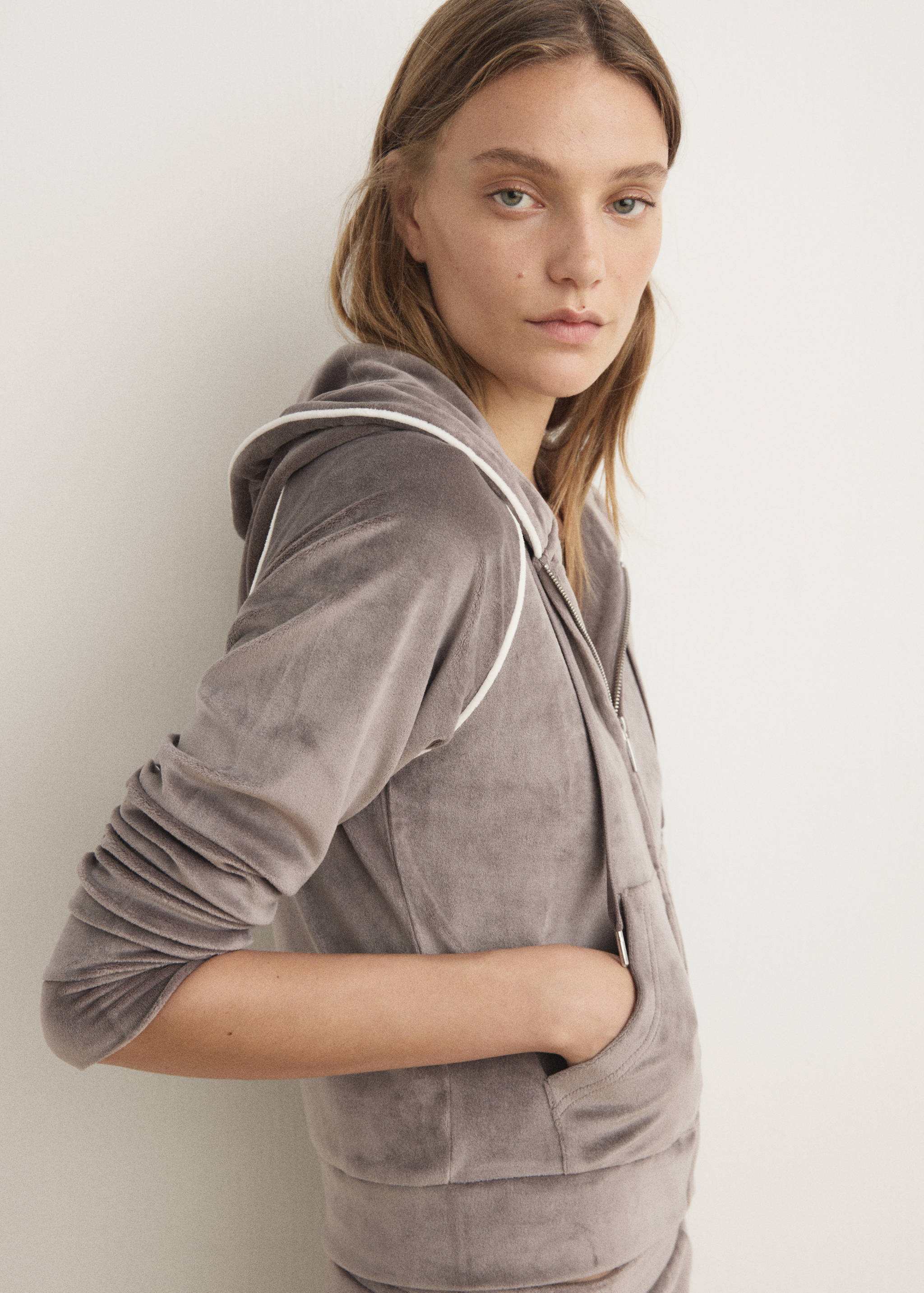 Veloursweatshirt mit weichem Griff - Detail des Artikels 2