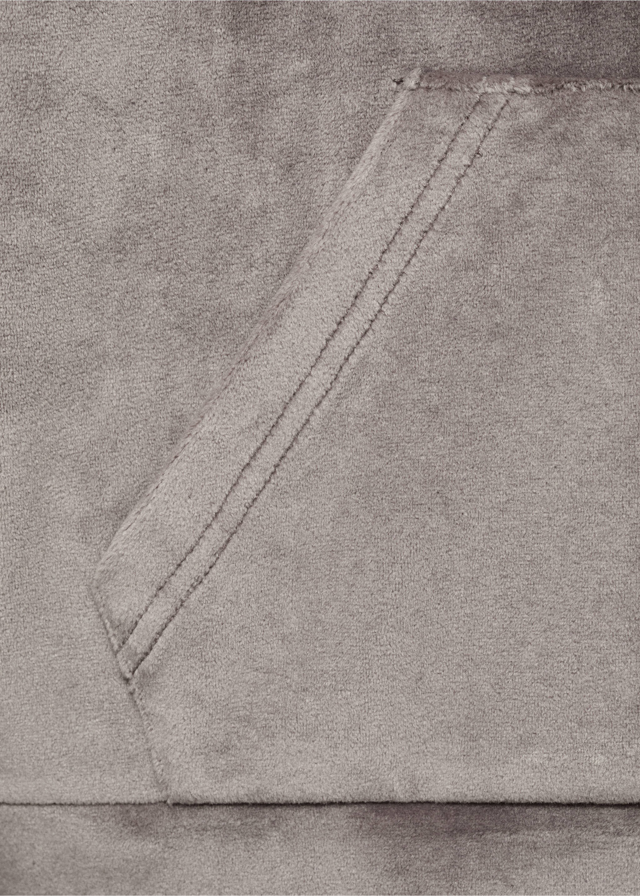 Veloursweatshirt mit weichem Griff - Detail des Artikels 0, Mittelbraun. Ref: 17054105-00.