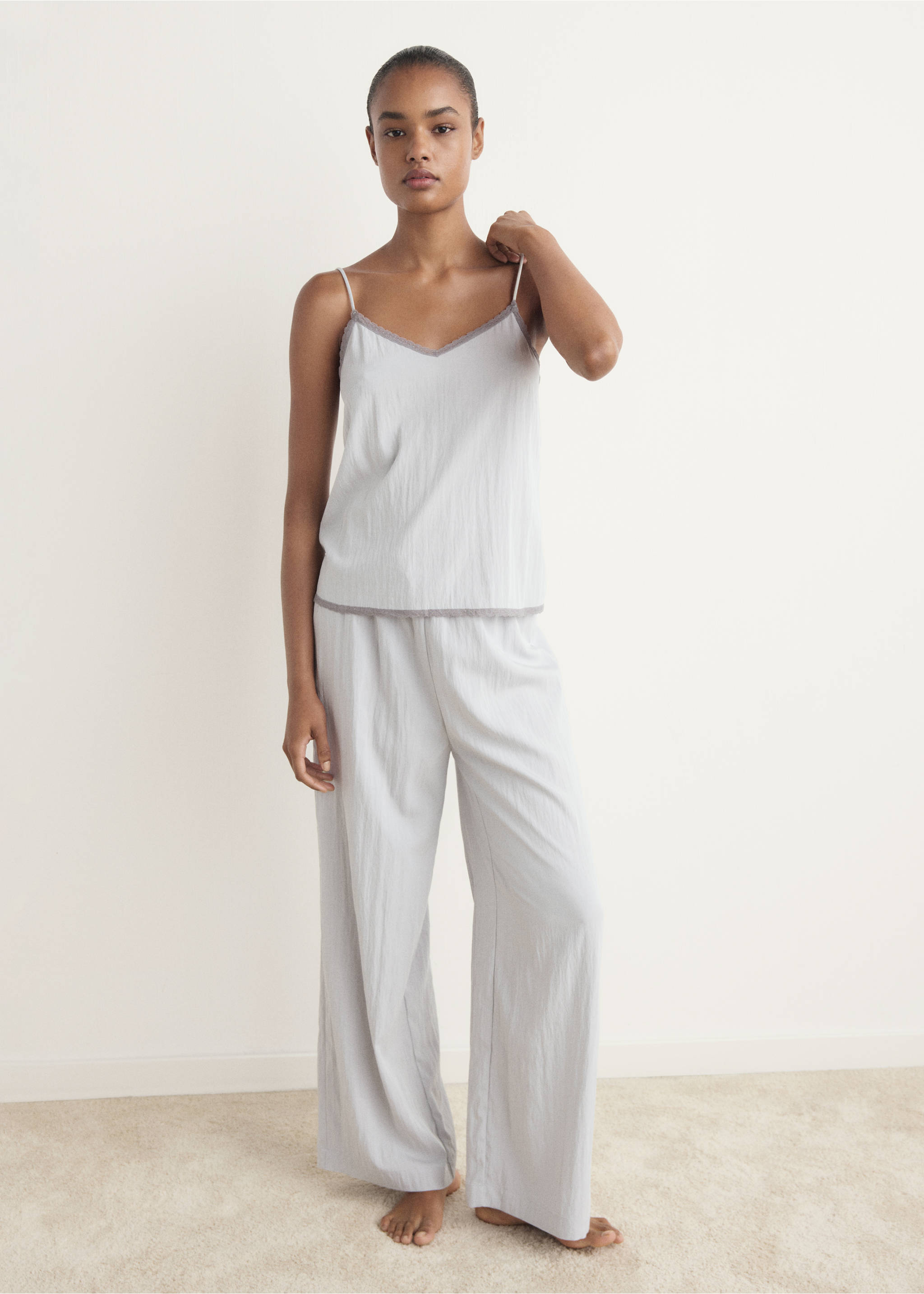 Pyjama trousers - General plane, Light/Pastel Grey. Ref: 17054106-00.