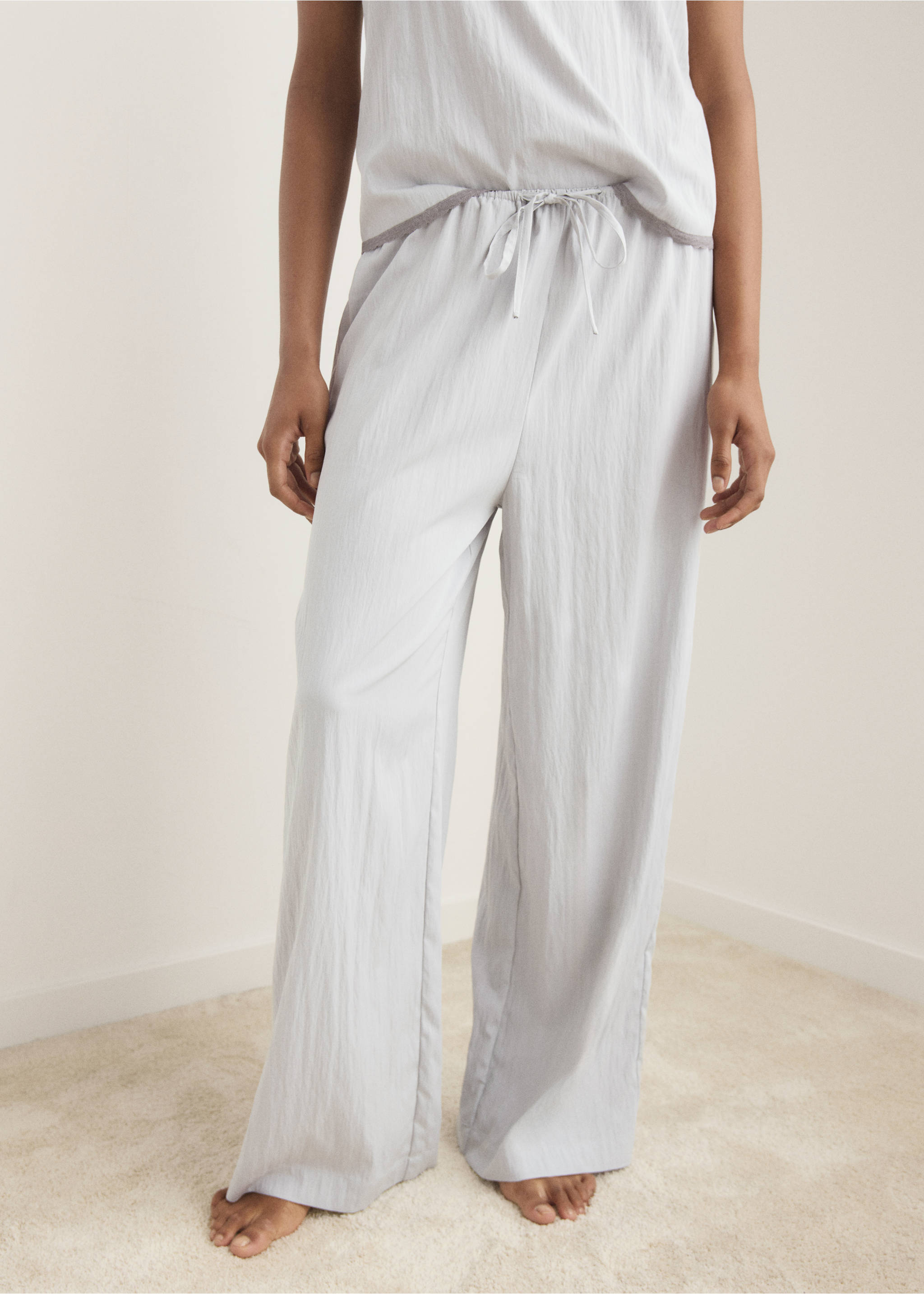 Pyjama trousers - Medium plane, Light/Pastel Grey. Ref: 17054106-00.
