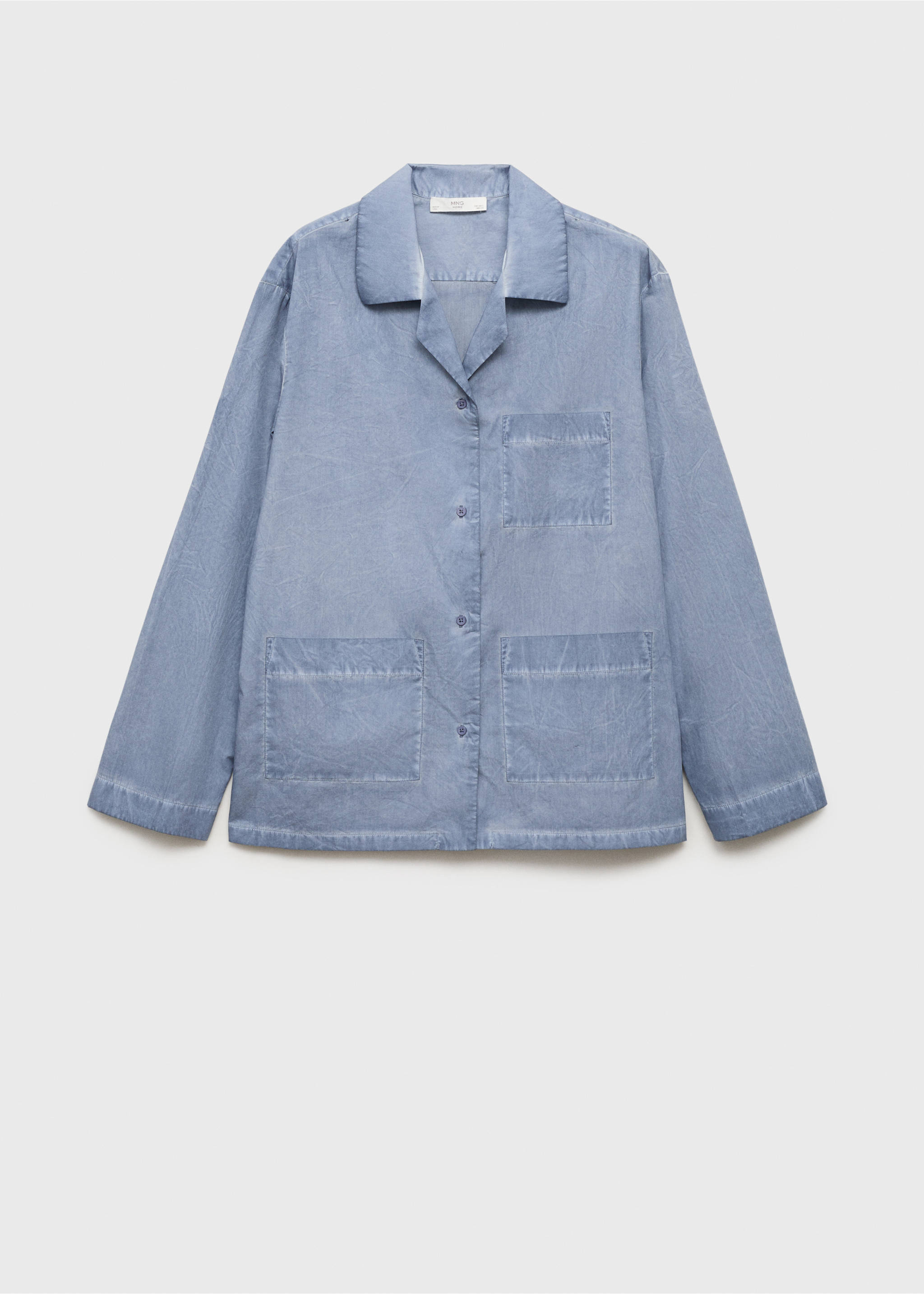 Chemise coton garment-dyed - Article sans modèle, Bleu encre. Ref: 17054109-00.
