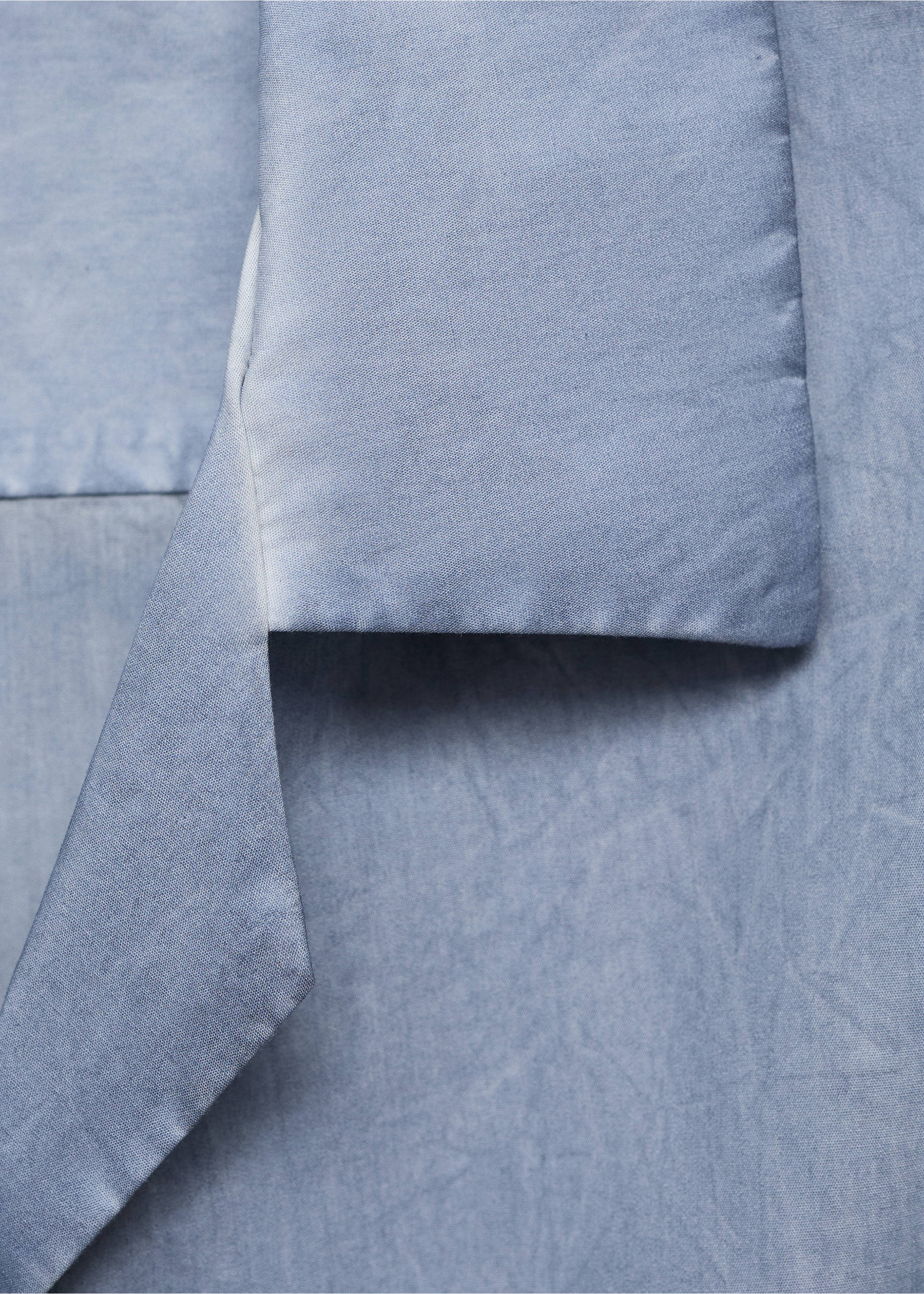 Chemise coton garment-dyed - Détail de l'article 8, Bleu encre. Ref: 17054109-00.