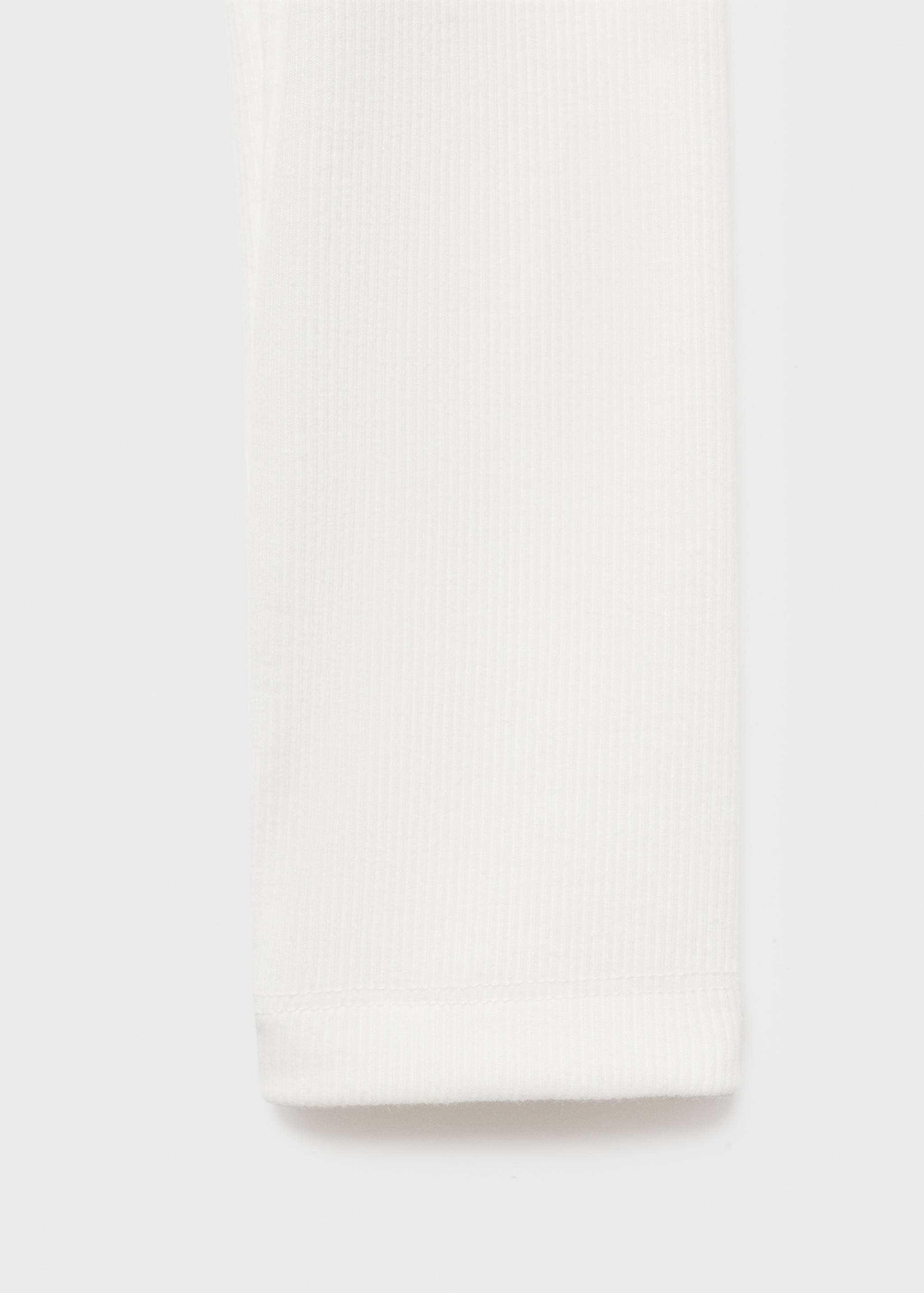 Geribd gebreid T-shirt met ronde hals - Detail van het artikel 0