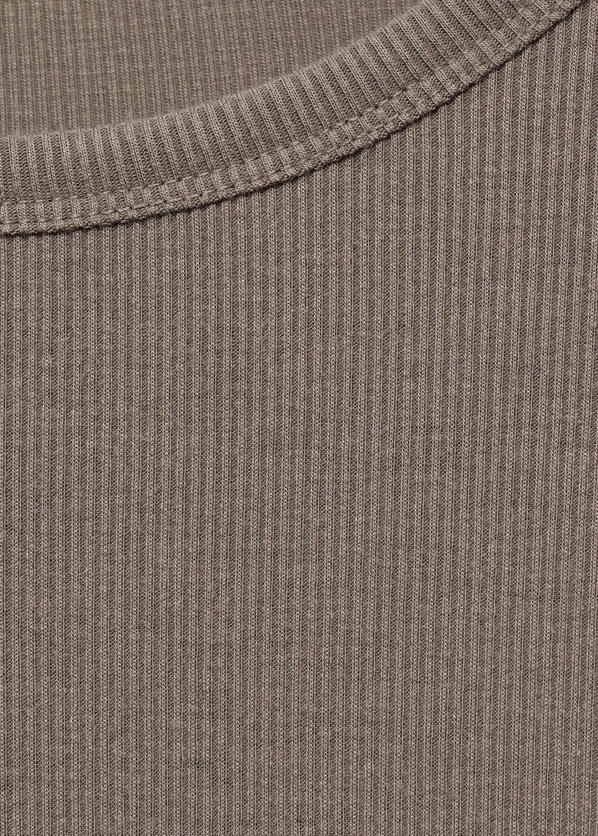 Geribd gebreid T-shirt met ronde hals - Detail van het artikel 8