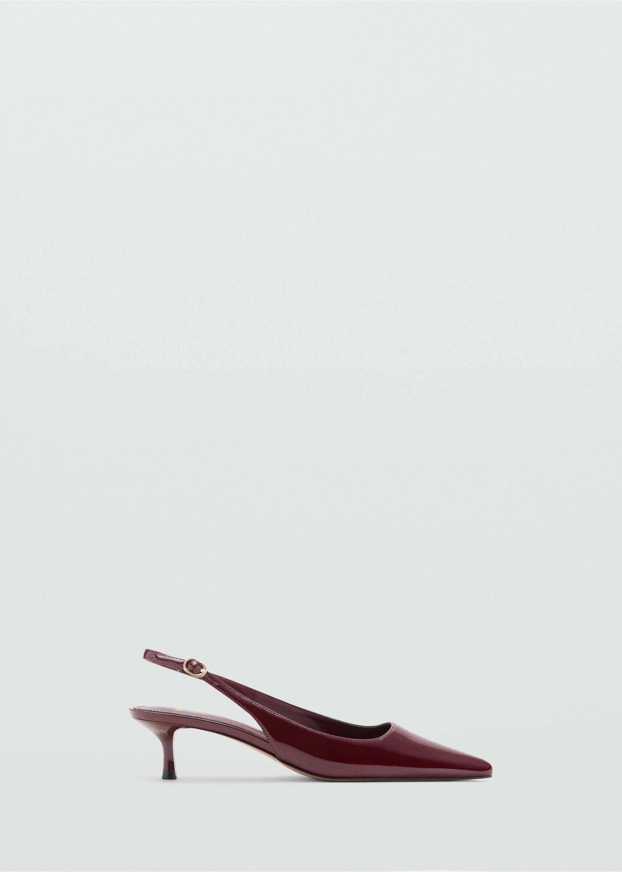 Kitten-heel patent leather shoes - Article without model, Burgundy. Ref: 17054112-00.