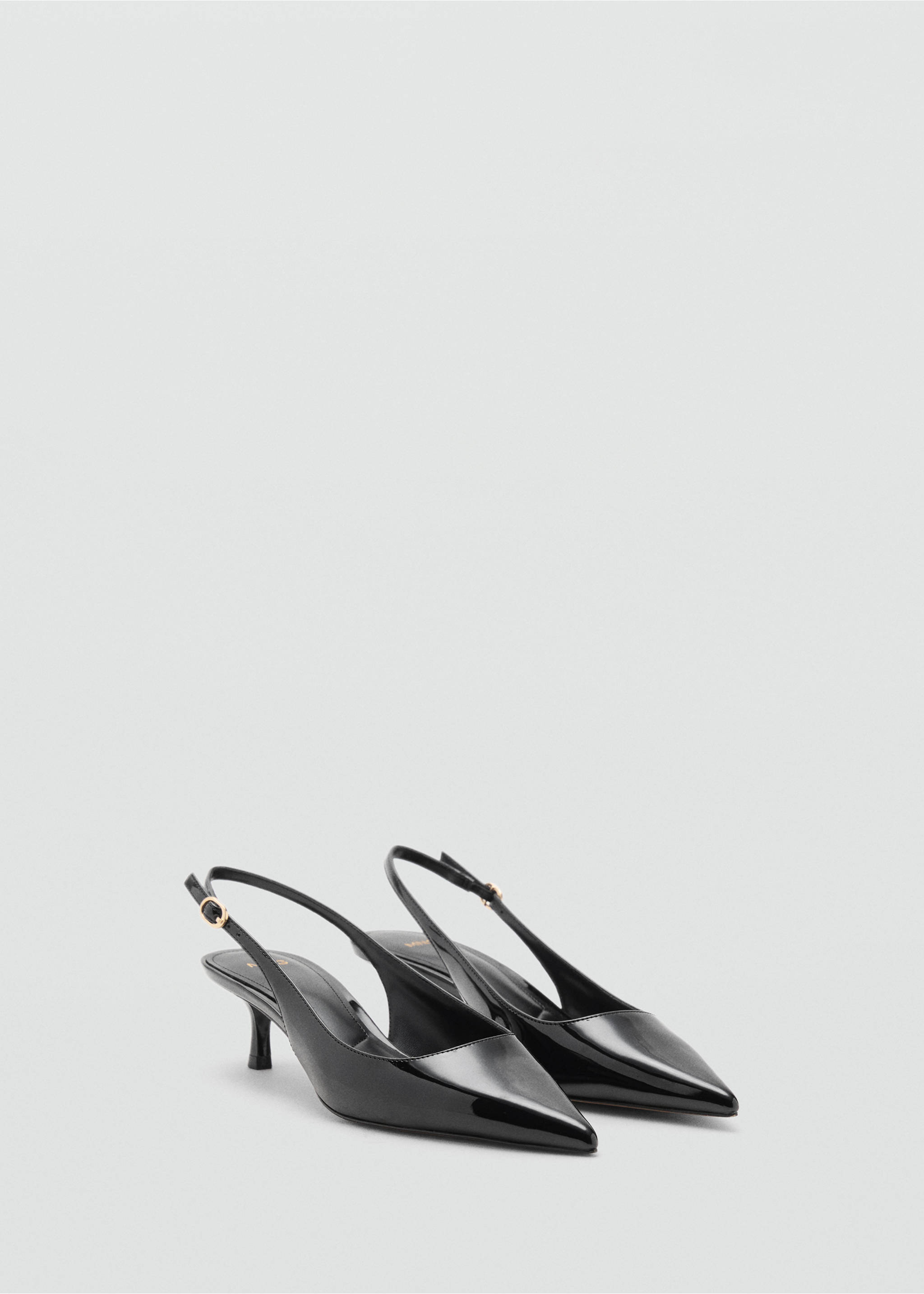 Kitten-heel patent leather shoes - Medium plane, Black. Ref: 17054112-00.