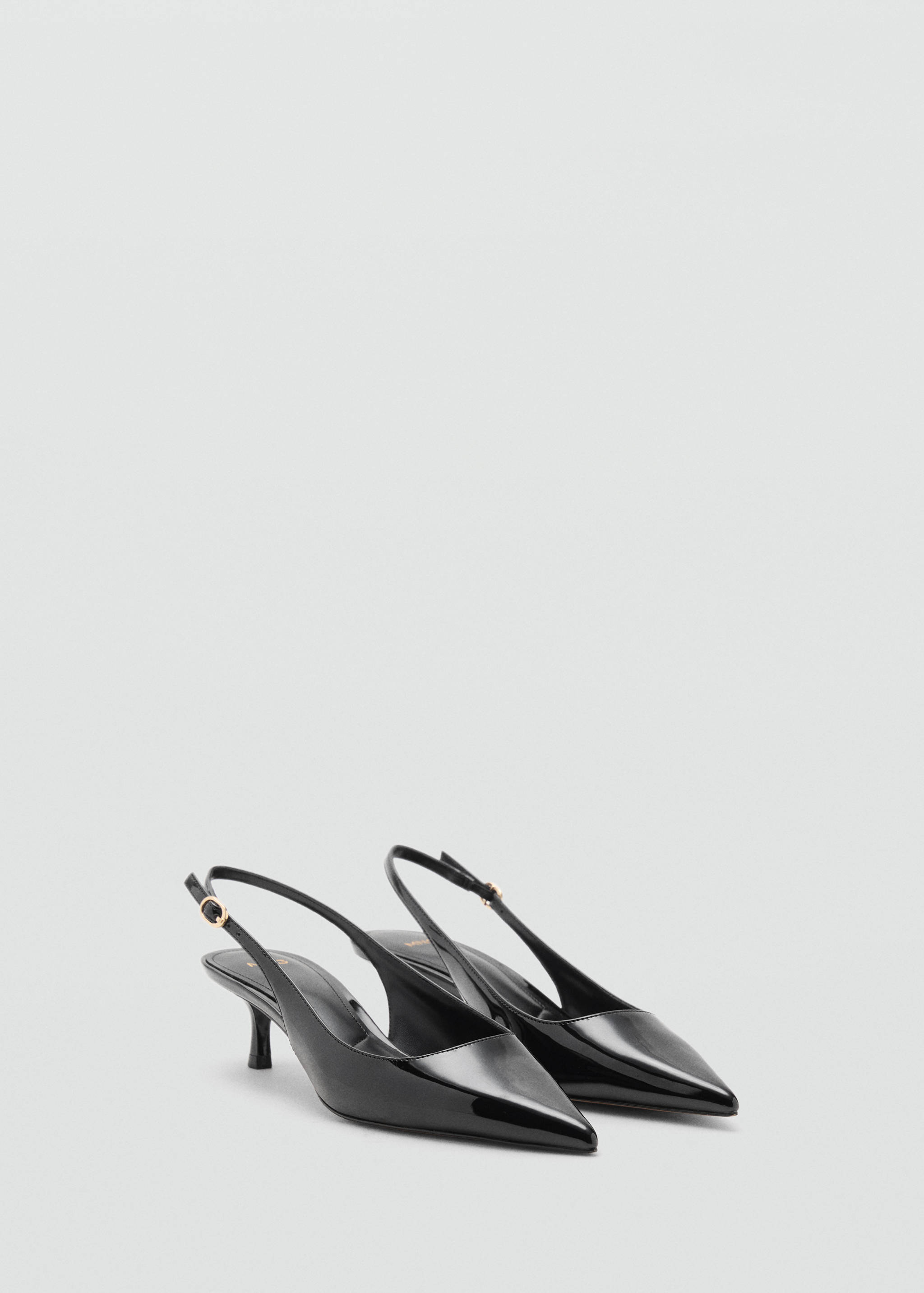 Kitten-heel patent leather shoes - Medium plane
