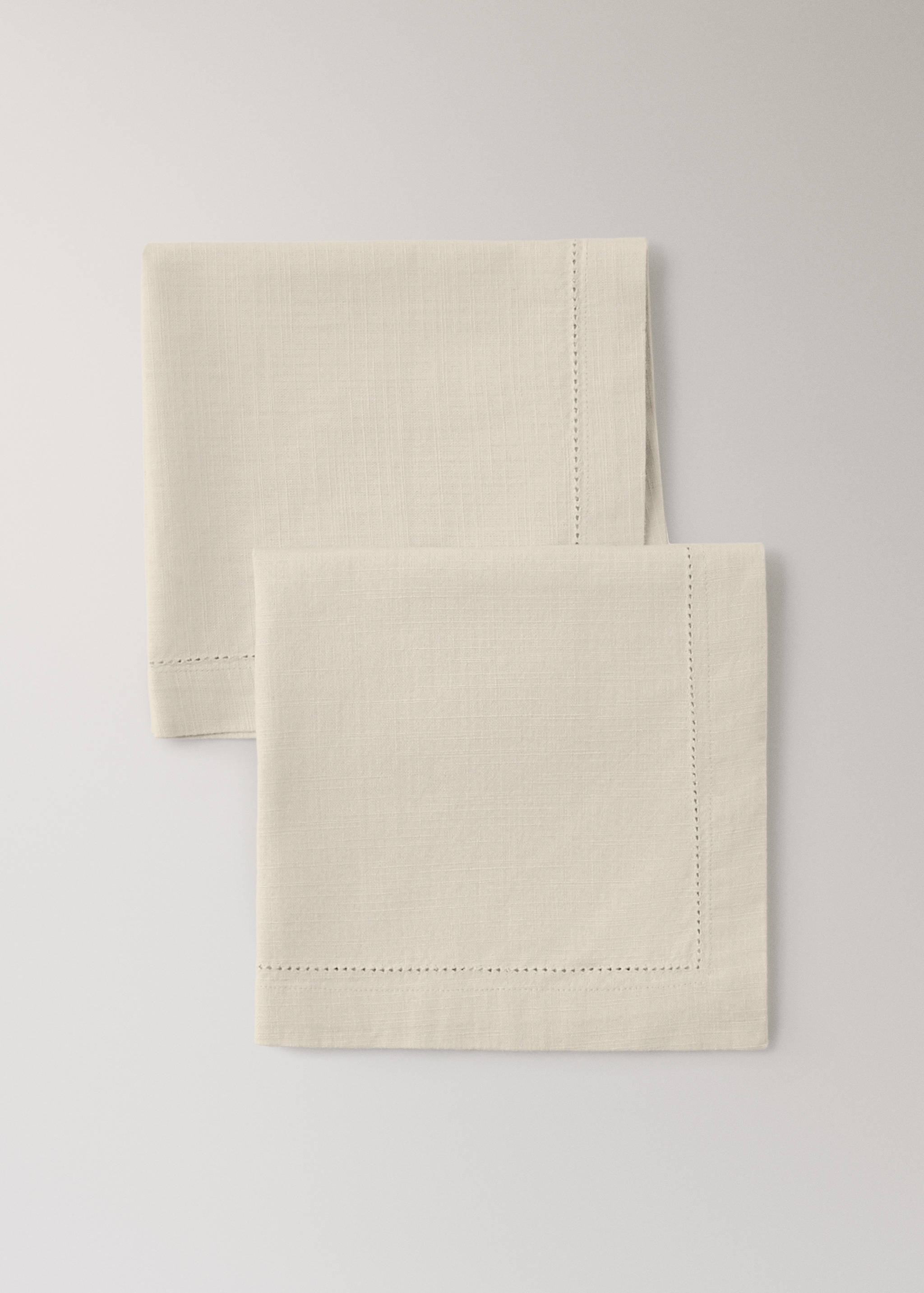 Cotton napkin with hemstitch - Details of the article 1