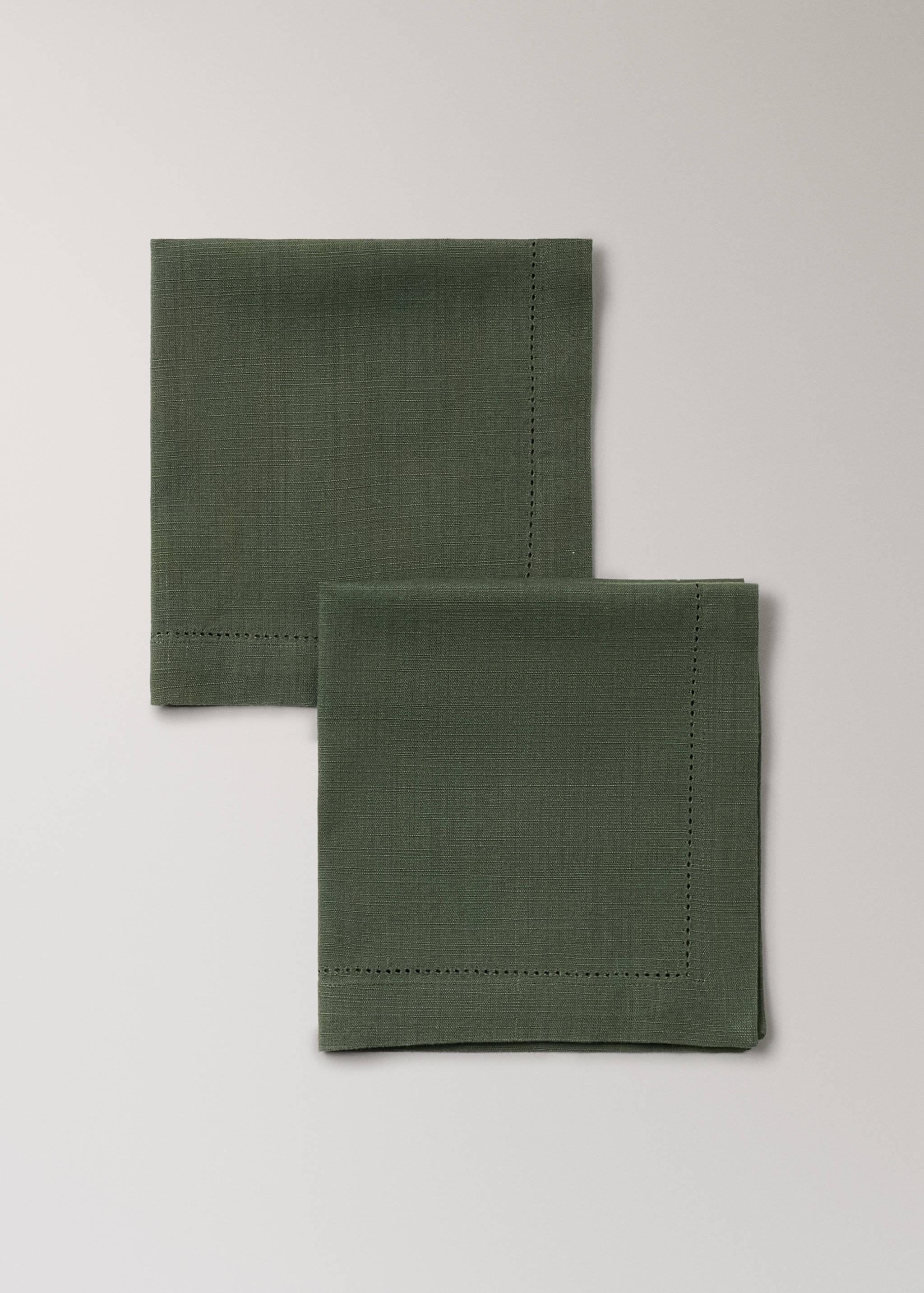 Cotton napkin with hemstitch - Details of the article 1