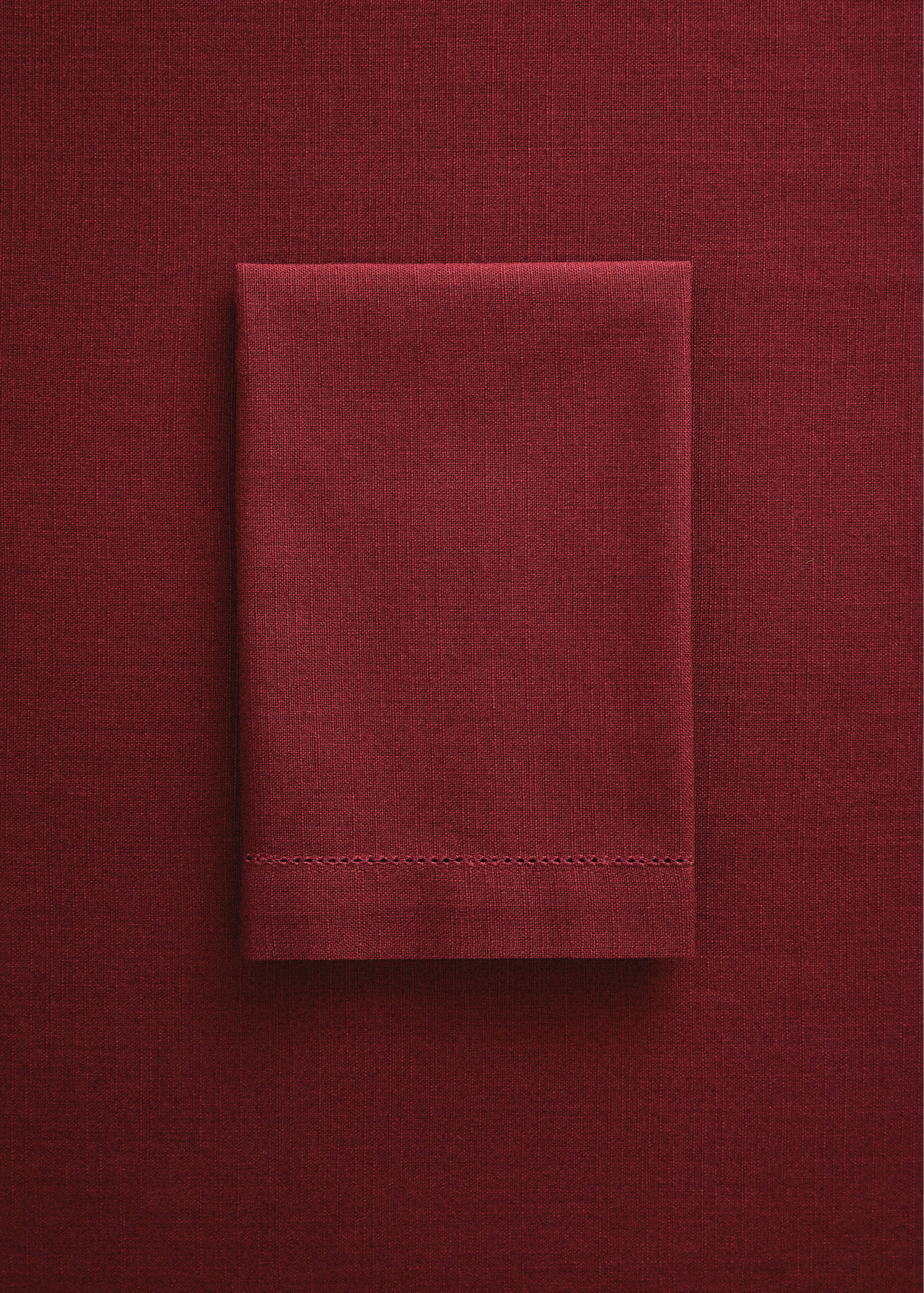 Cotton napkin with hemstitch - General plane