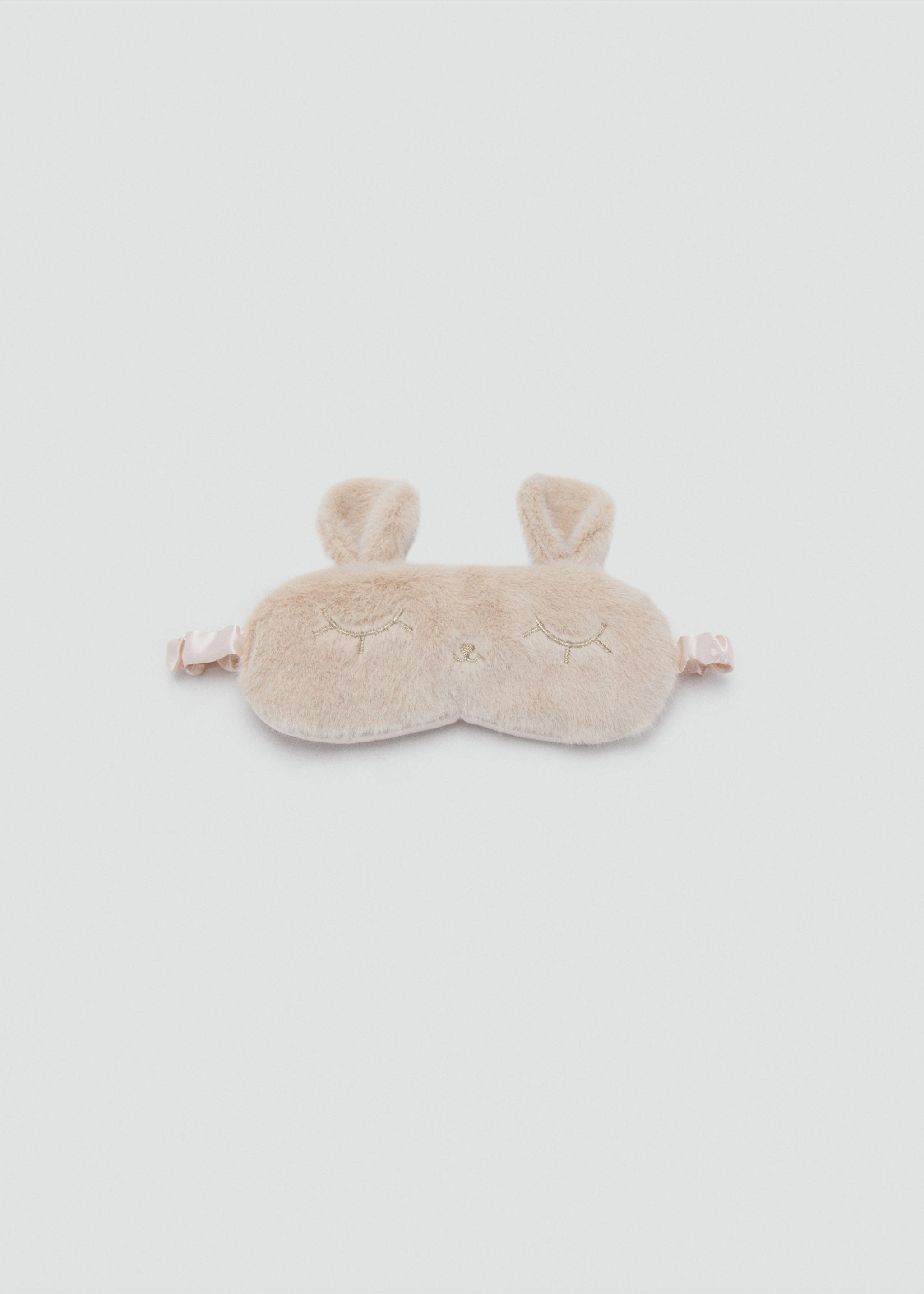Animal-print fur-effect eye mask - Article without model, Sand. Ref: 17054130-00.