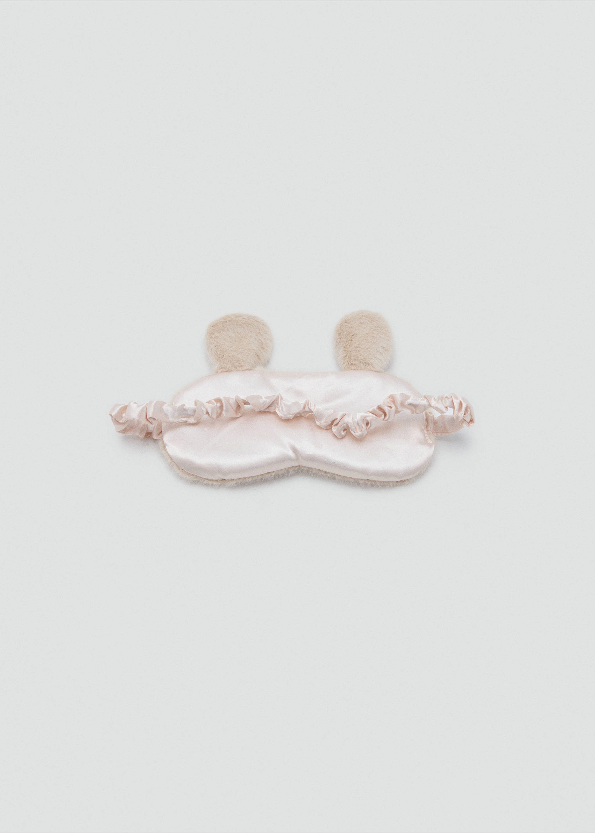Animal-print fur-effect eye mask - Medium plane, Sand. Ref: 17054130-00.