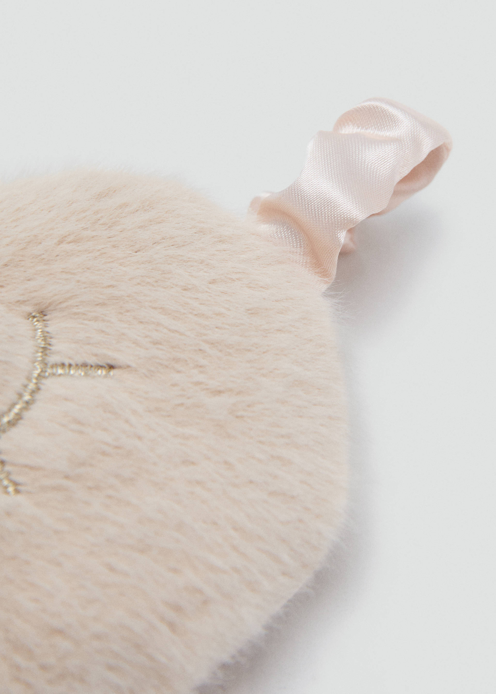 Animal-print fur-effect eye mask - Details of the article 1