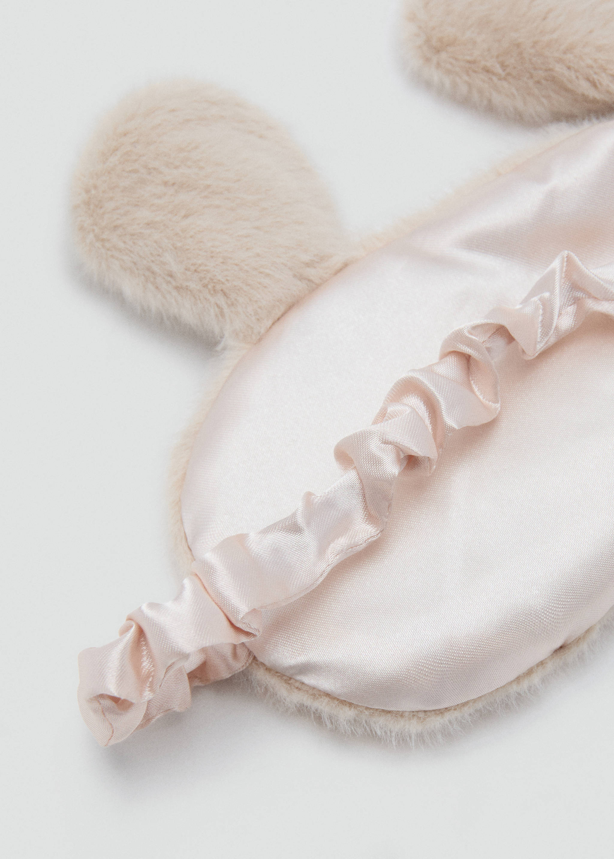 Animal-print fur-effect eye mask - Details of the article 2