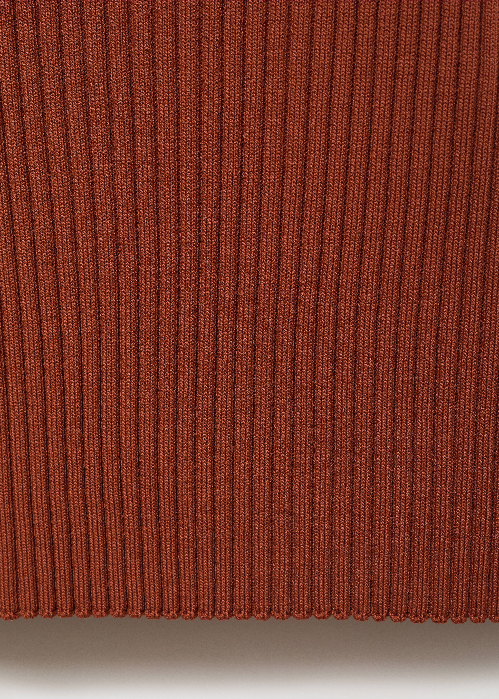 Jersey canalé cuello polo - Detalle del artículo 0, Rojo anaranjado. Ref: 17054138-00.