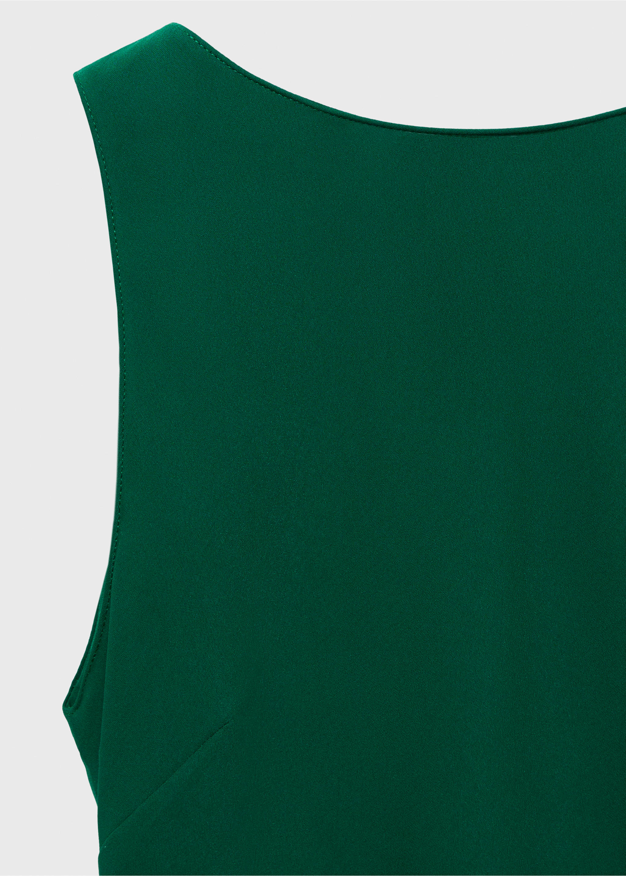 Midi-dress with open back - Details of the article 8, Green. Ref: 17054140-00.