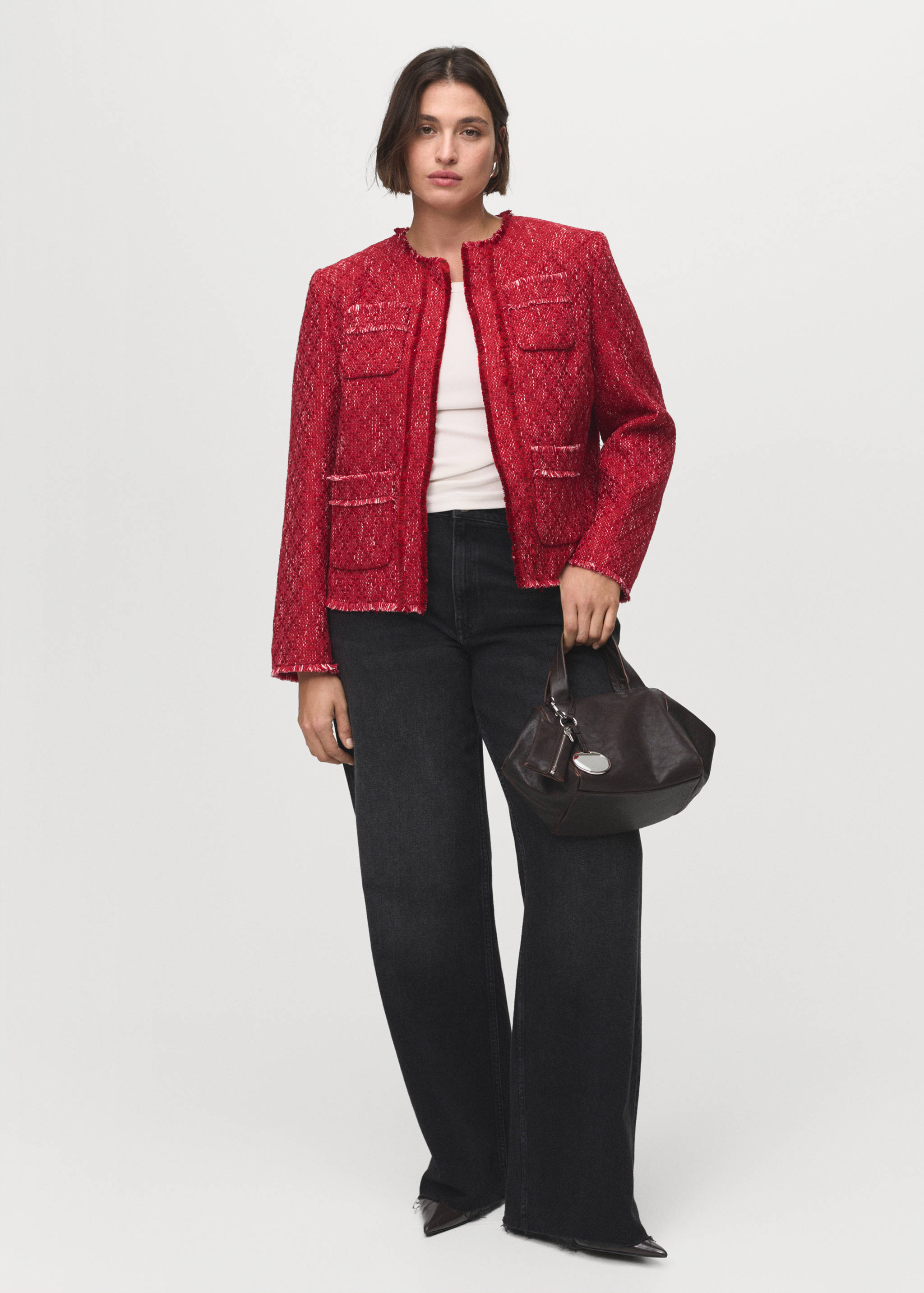 Tweed jacket with frayed ends - Details of the article 3