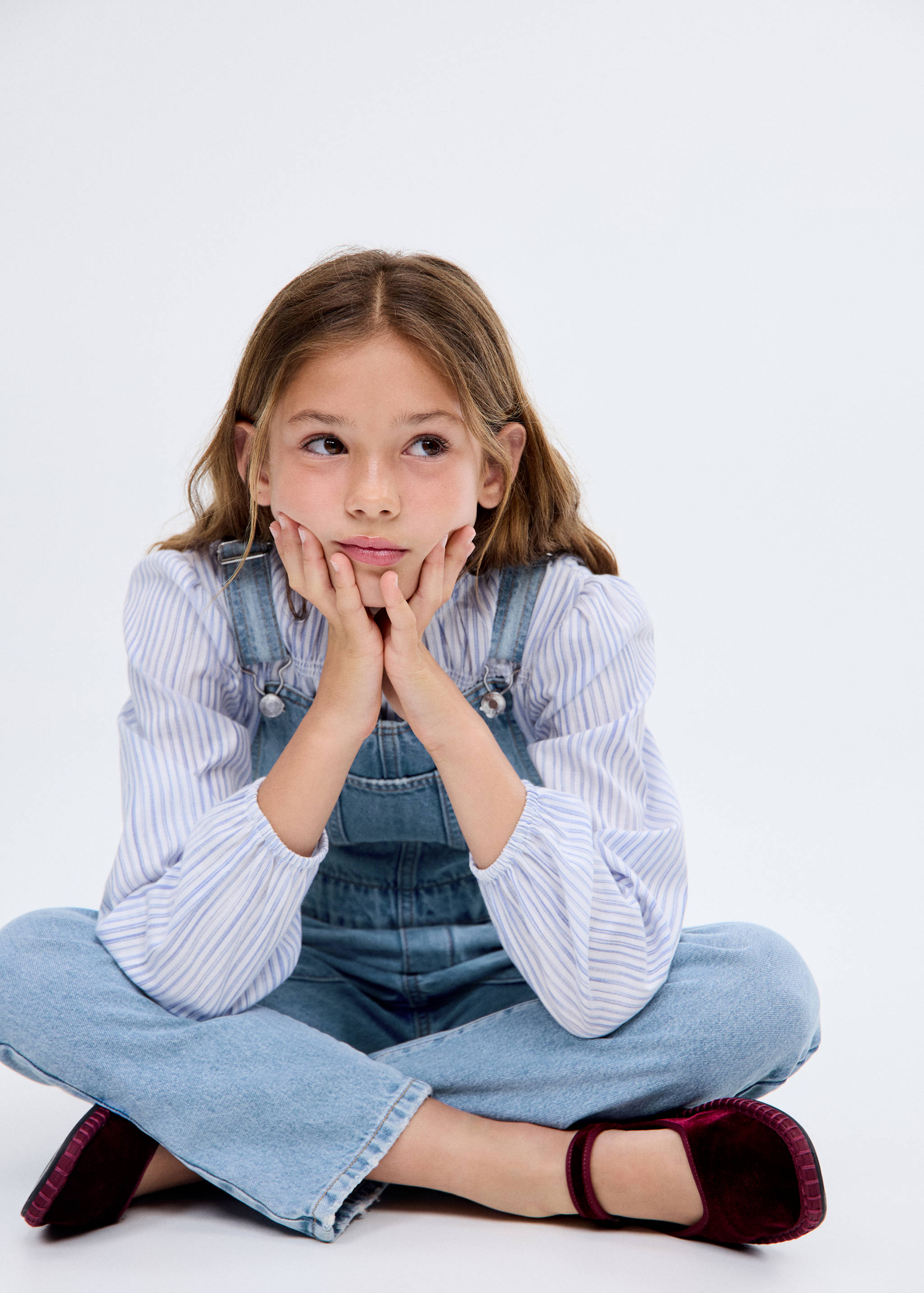 Lange denim tuinbroek - Middenvlak