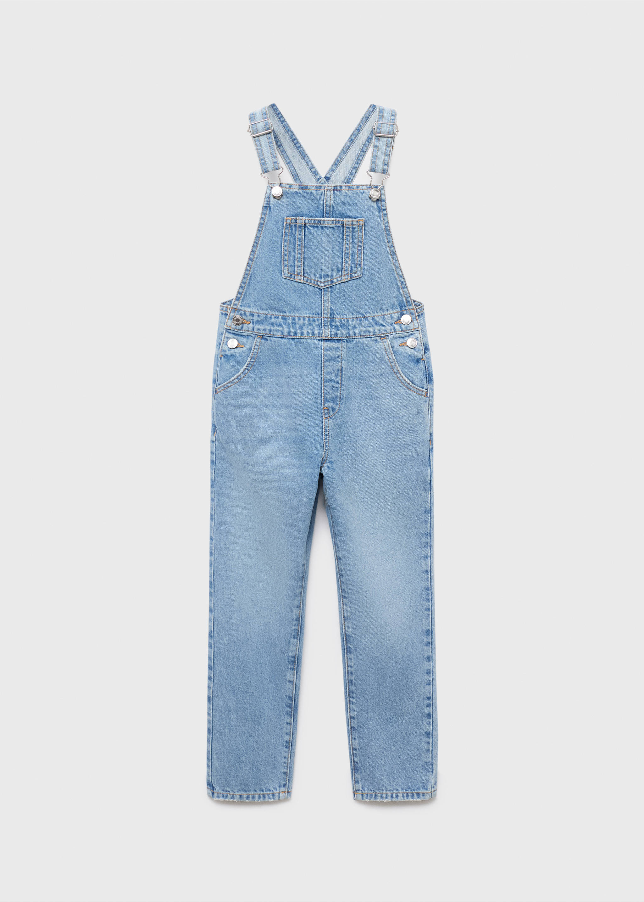 Long denim dungarees - Article without model, Medium Blue. Ref: 17054406-00.