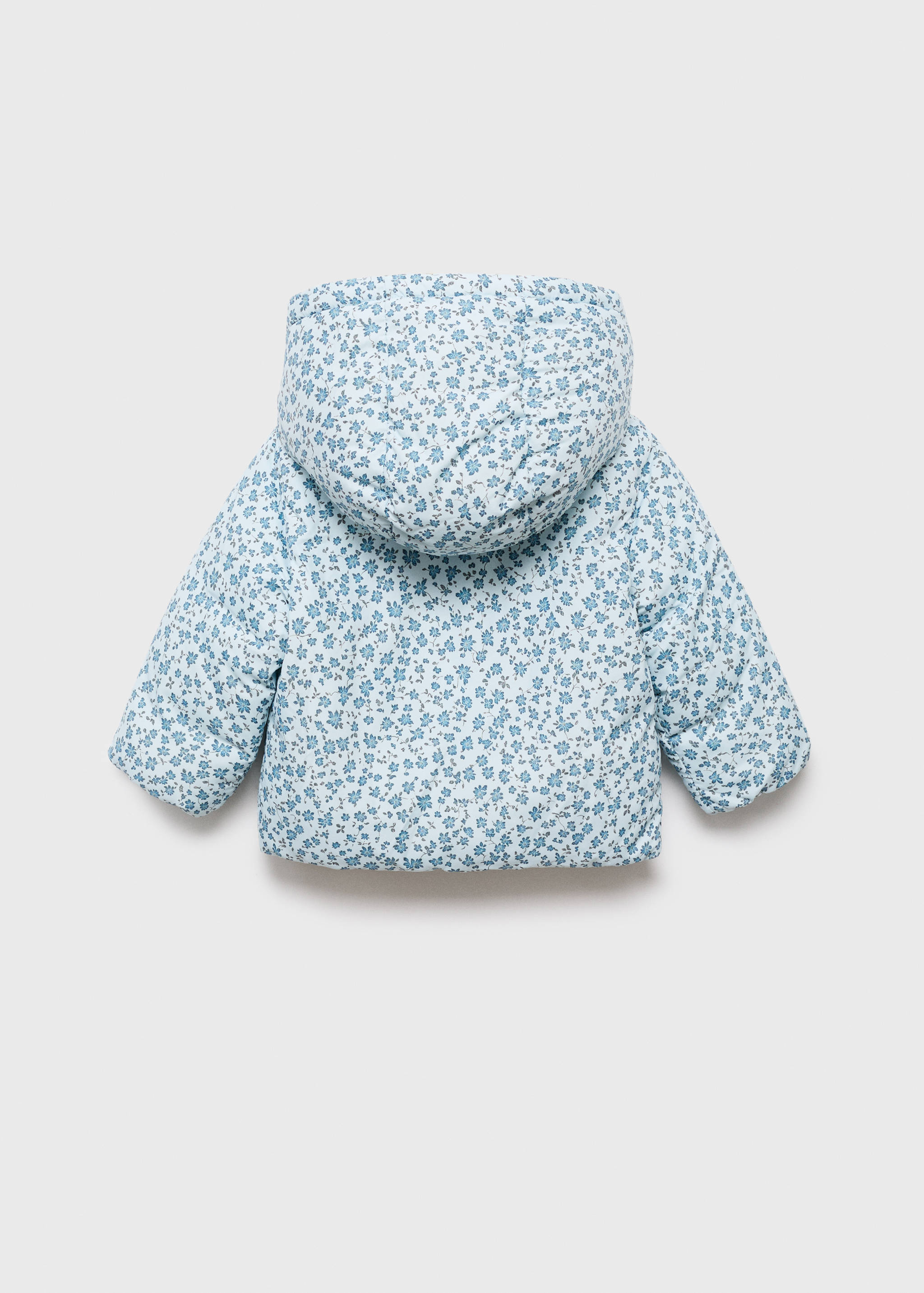 Fur-effect floral-print anorak - Reverse of the article