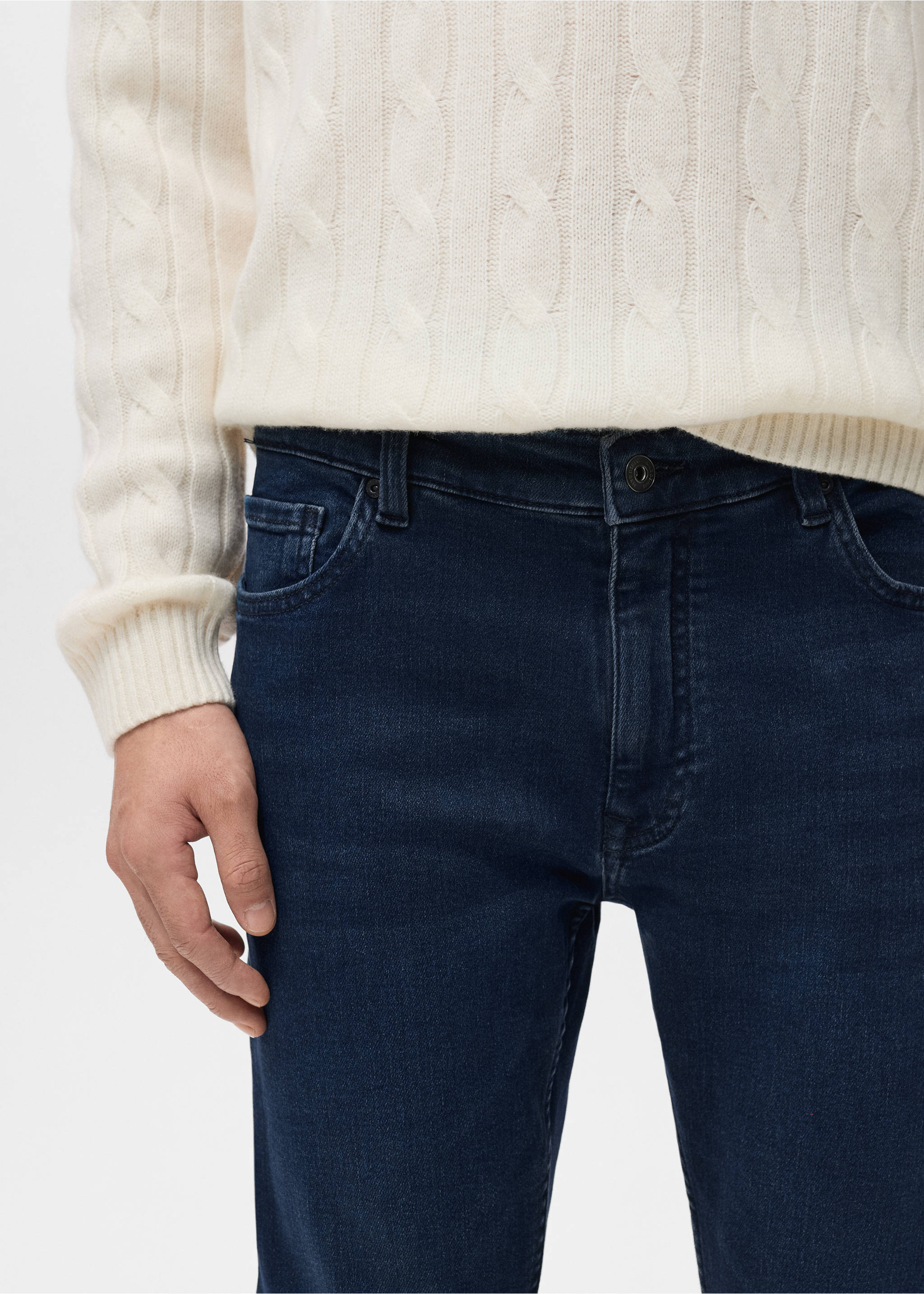 Jude skinny-fit jeans - Details of the article 1, Deep Dark Blue. Ref: 17054409-00.