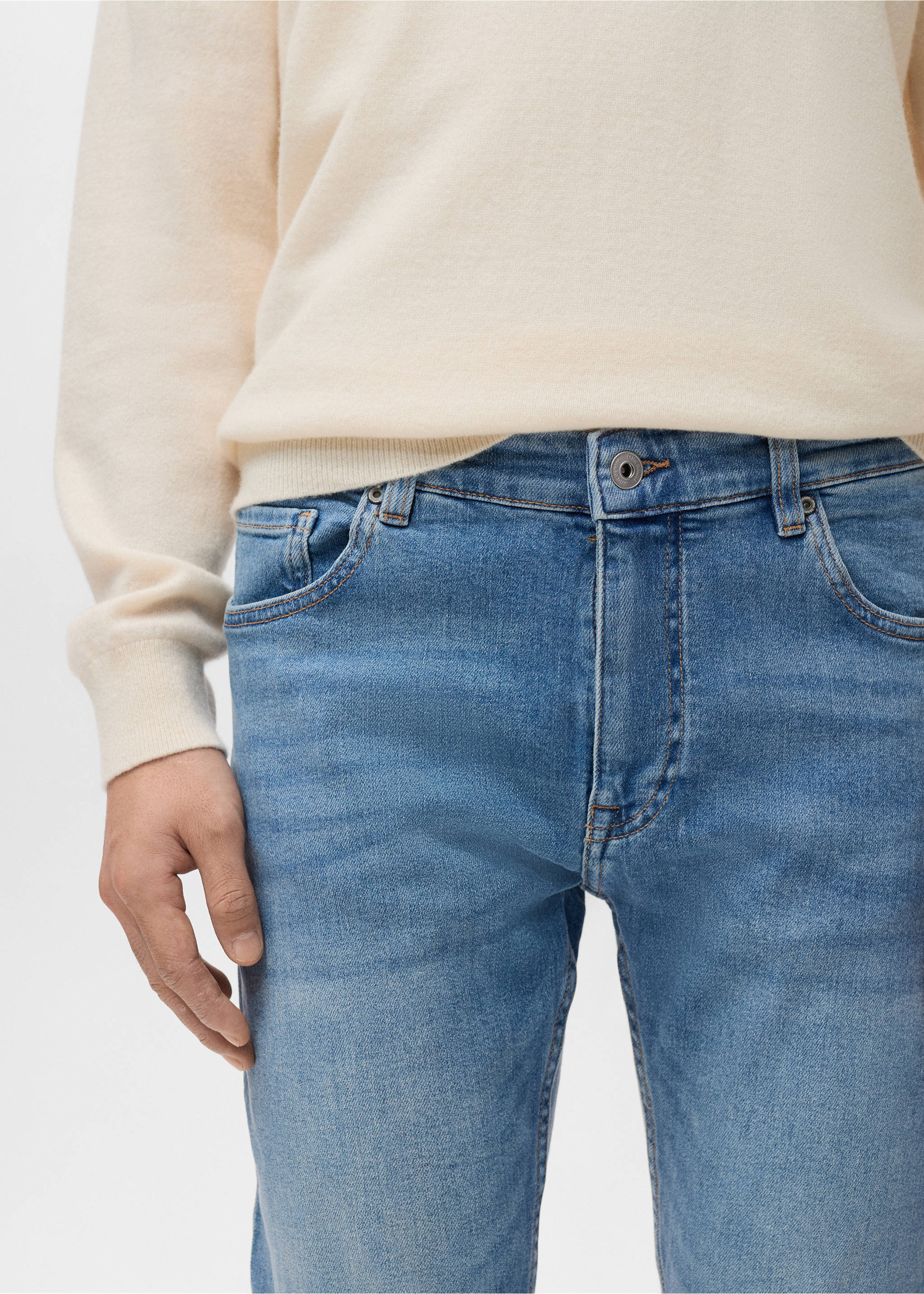 Jude skinny-fit jeans - Details of the article 1, Medium Blue. Ref: 17054410-00.