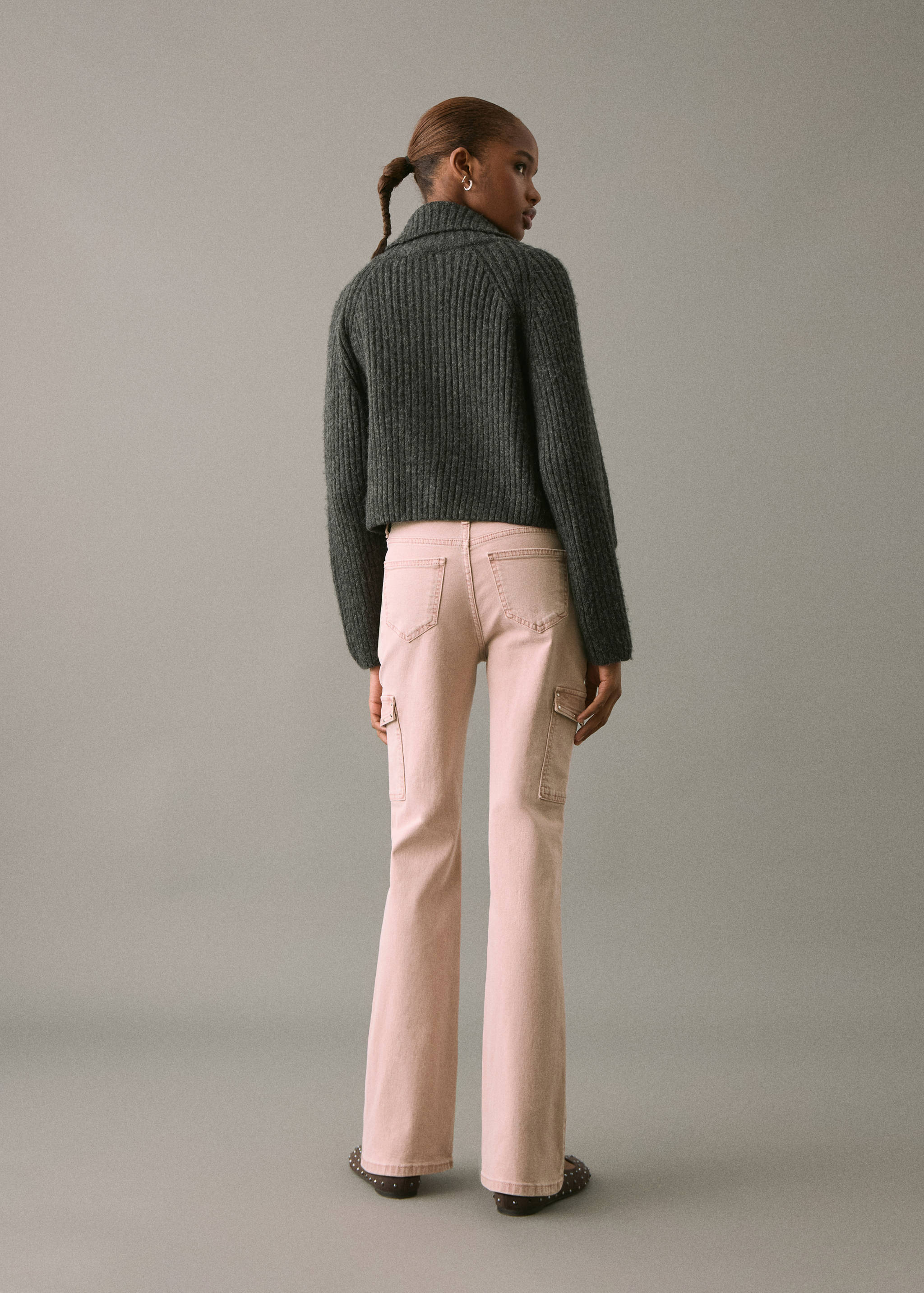Studded skinny cargo jeans - Reverse of the article